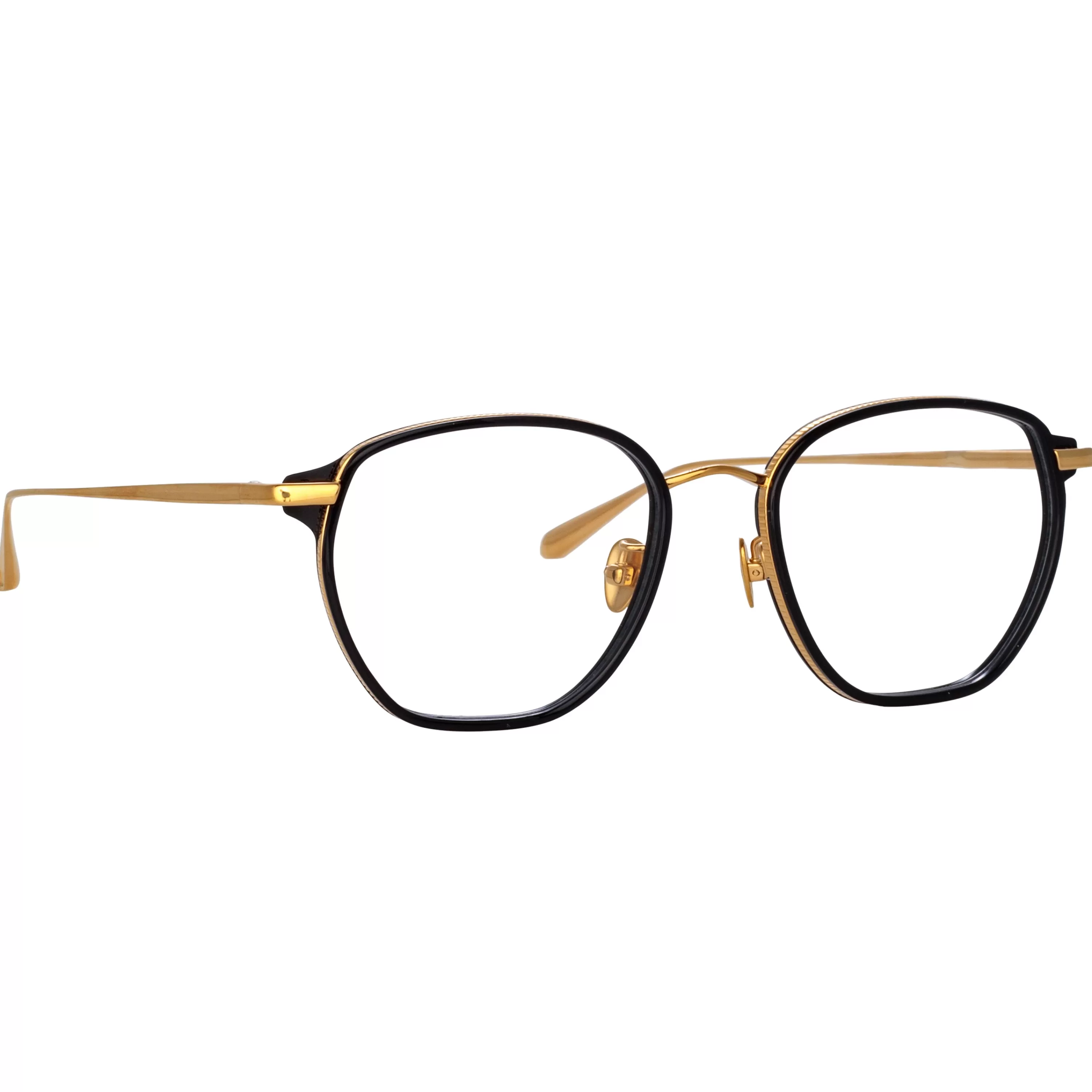 Women LINDA FARROW (U.K.) Danilo Angular Optical Frame in Yellow Gold