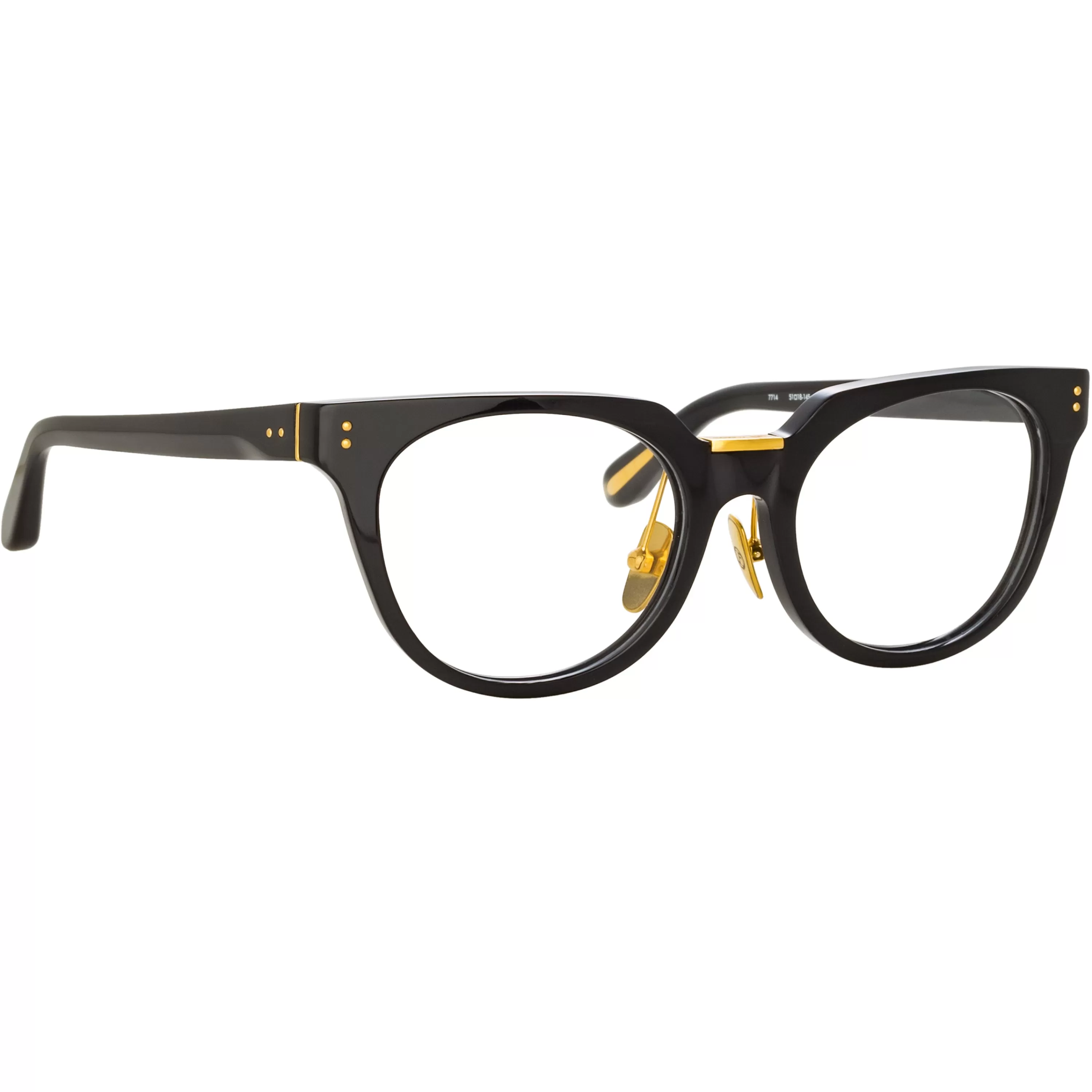 LINDA FARROW (U.K.) Delphine Cat Eye Optical Frame in Black