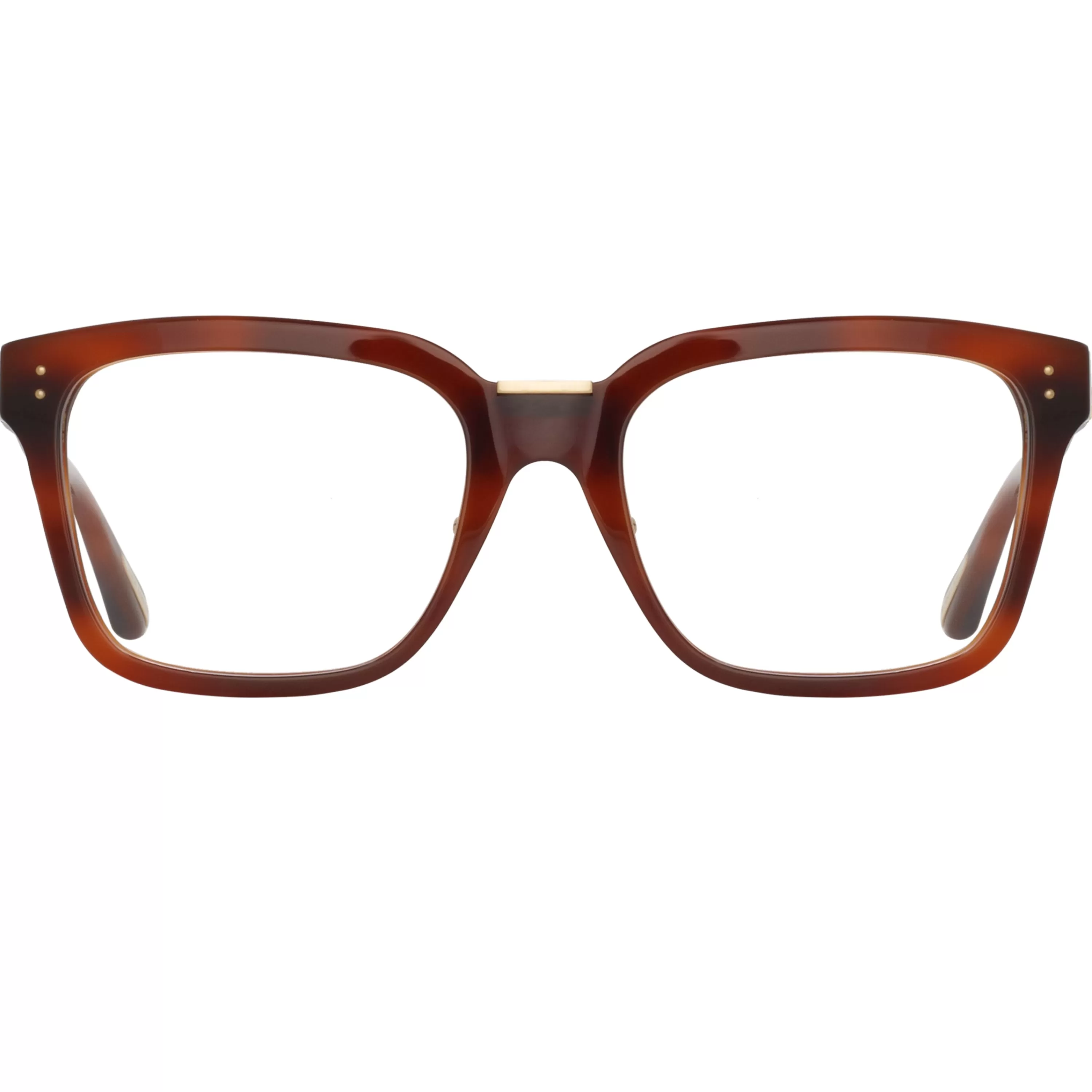 LINDA FARROW (U.K.) Desiree Optical D-Frame in Horn