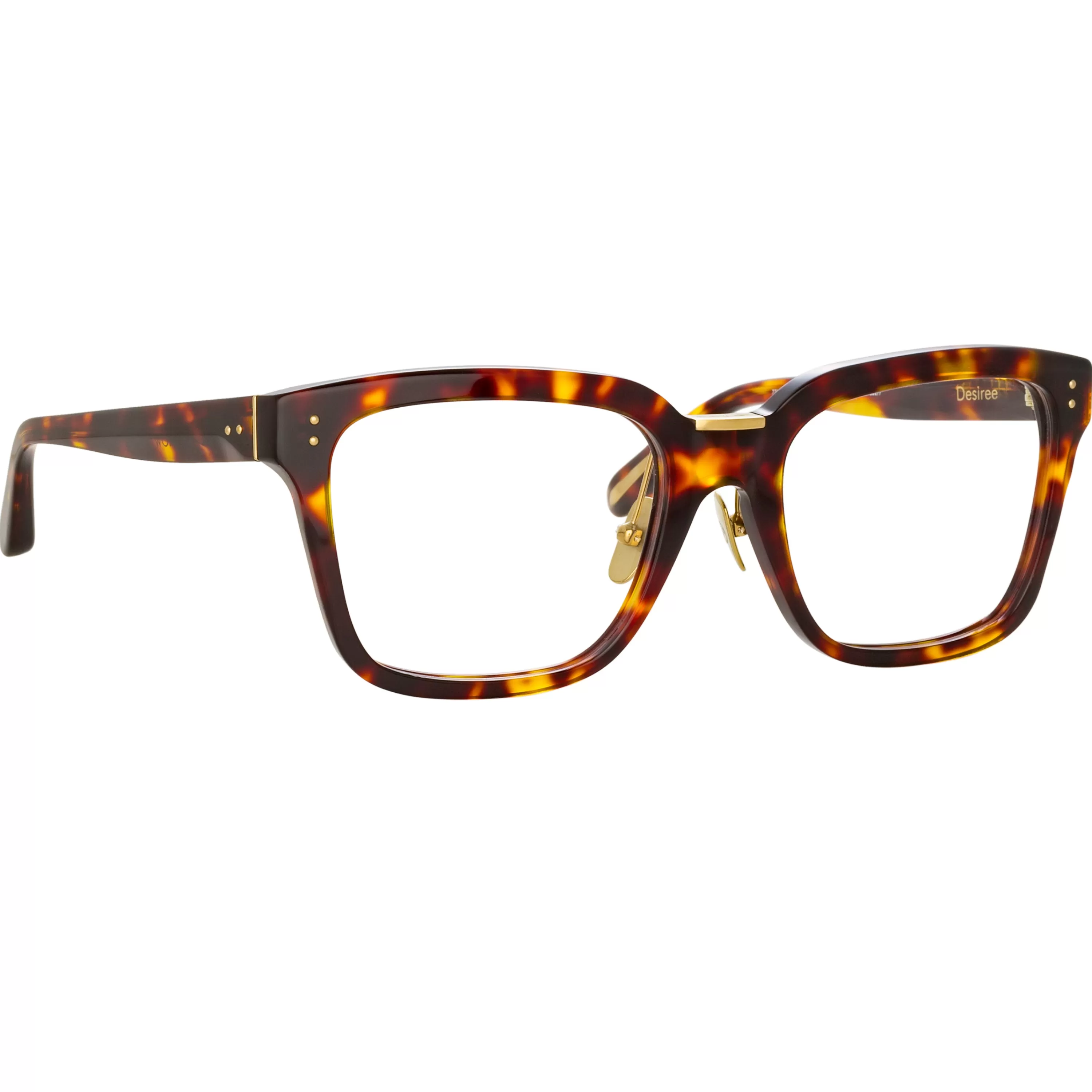 LINDA FARROW (U.K.) Desiree Optical D-Frame in Tortoiseshell