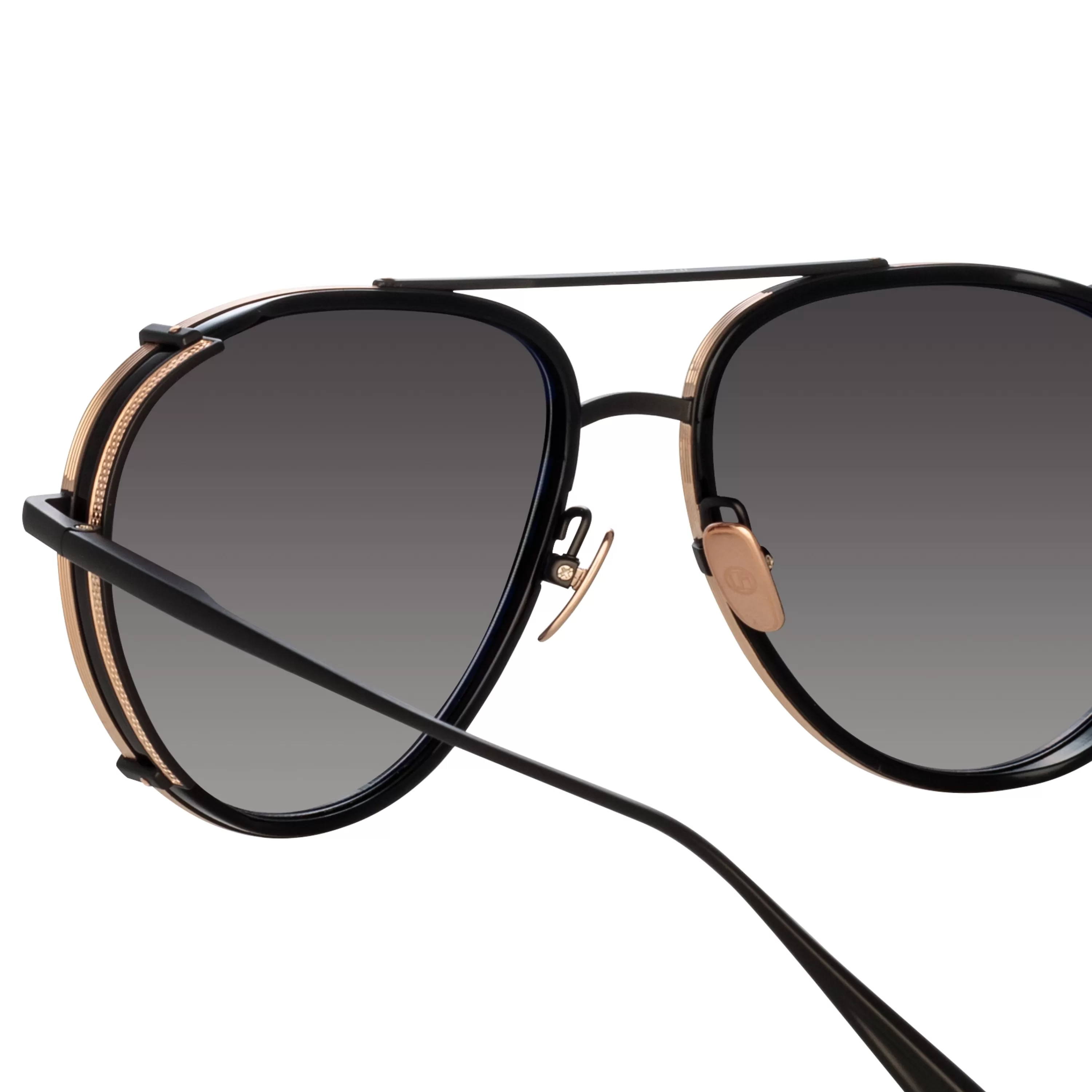 dimitri_aviator_sunglasses_in_yellow_gold_3.webp Women LINDA FARROW (U.K.) Dimitri Aviator Sunglasses in Yellow Gold