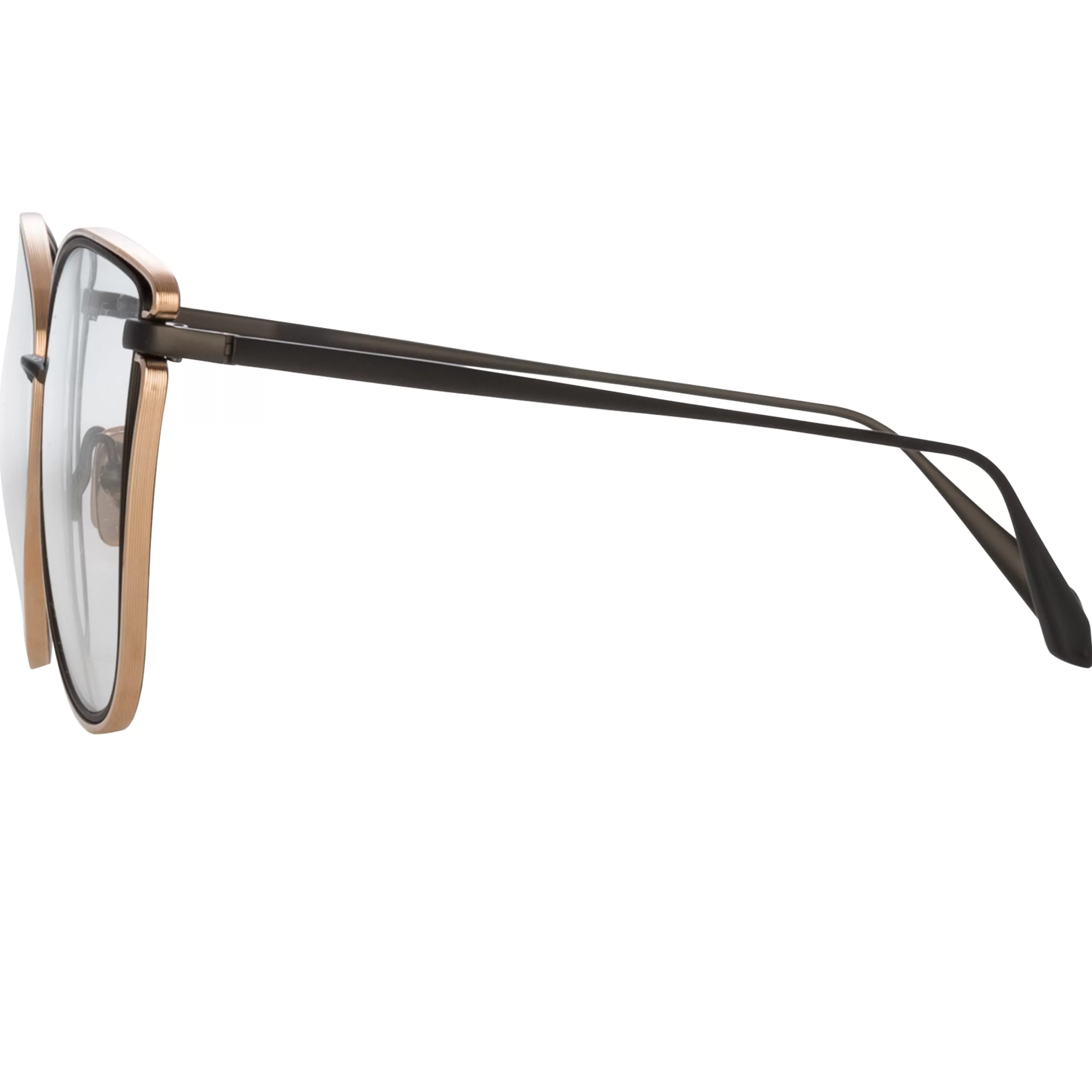 dinah_cat_eye_optical_frame_in_matt_nickel_2.webp Women LINDA FARROW (U.K.) Dinah Cat Eye Optical Frame in Matt Nickel