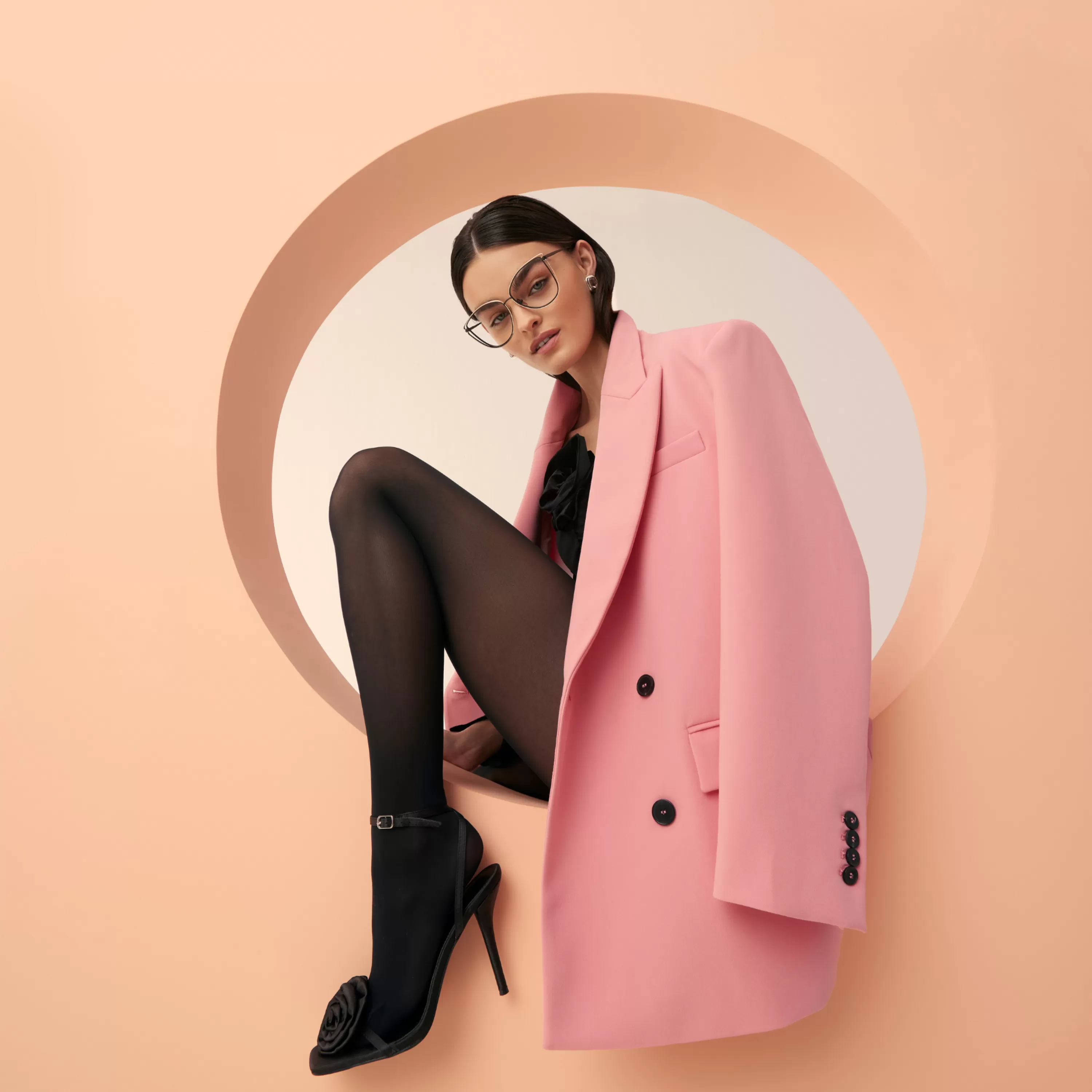 dinah_cat_eye_optical_frame_in_matt_nickel_4.webp Women LINDA FARROW (U.K.) Dinah Cat Eye Optical Frame in Matt Nickel