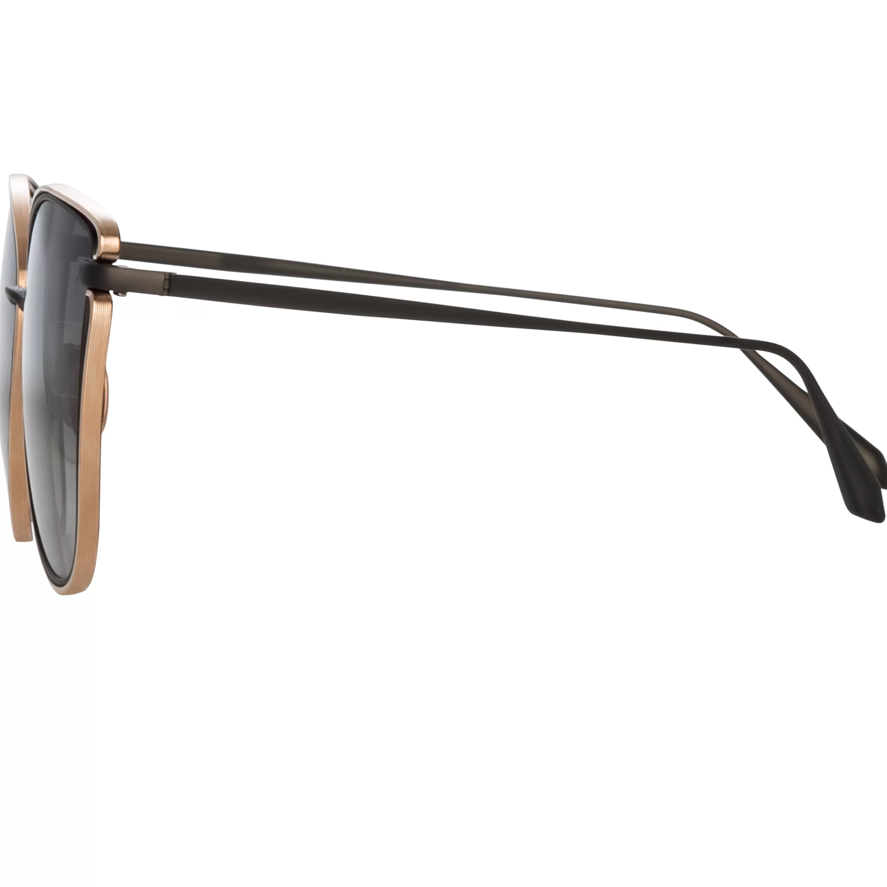 dinah_cat_eye_sunglasses_in_matt_nickel_2.webp Women LINDA FARROW (U.K.) Dinah Cat Eye Sunglasses in Matt Nickel