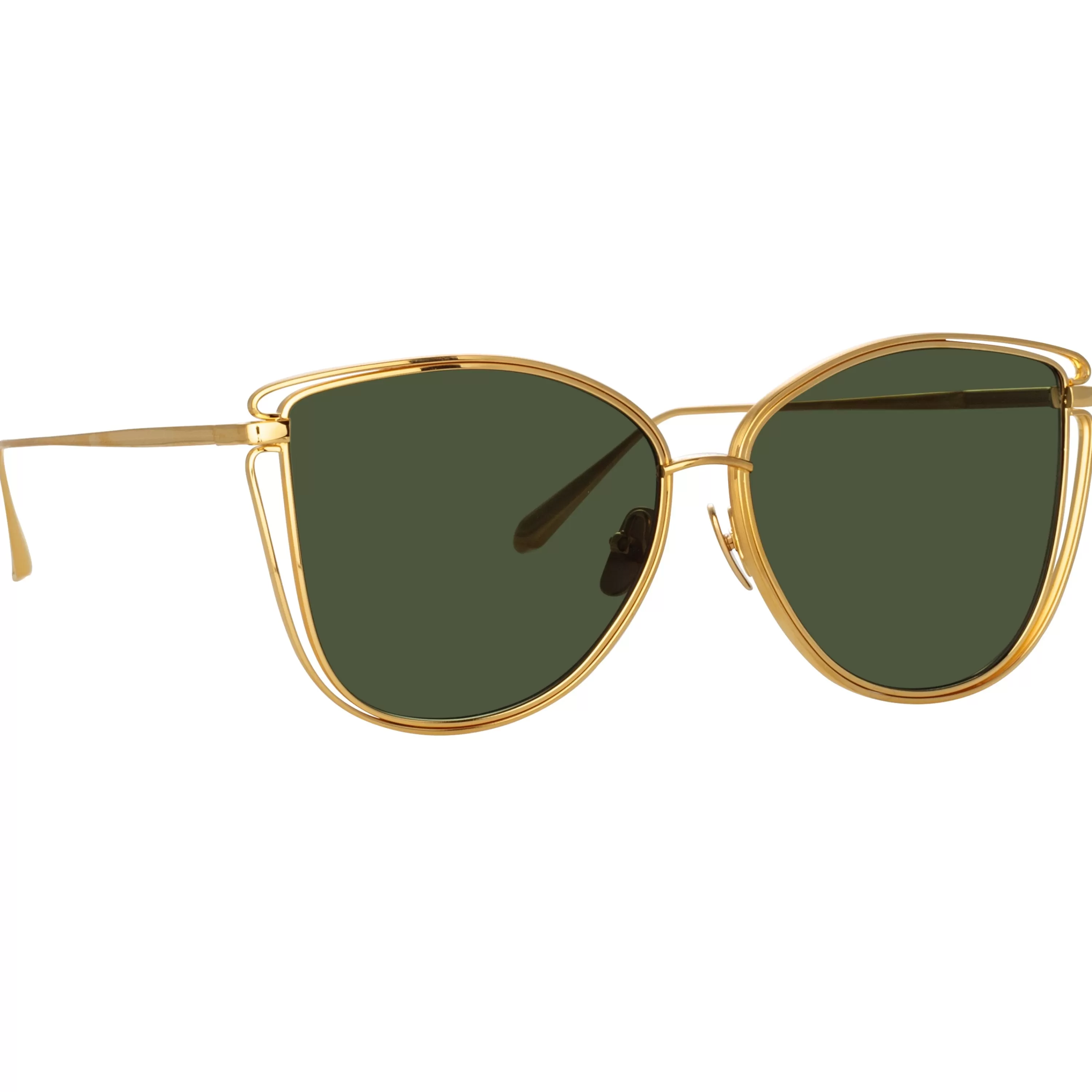 dinah_cat_eye_sunglasses_in_yellow_gold_2.webp Women LINDA FARROW (U.K.) Dinah Cat Eye Sunglasses in Yellow Gold