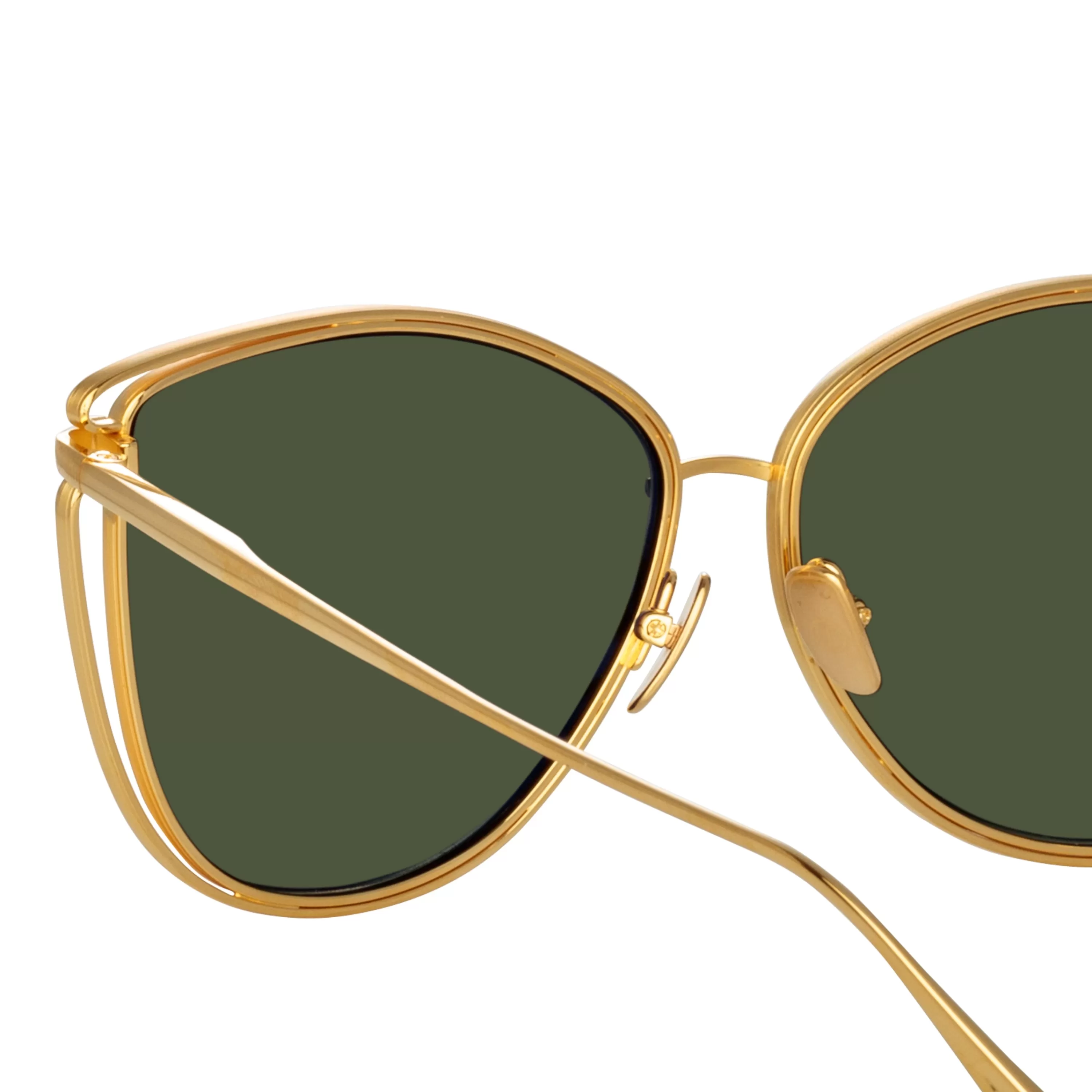 dinah_cat_eye_sunglasses_in_yellow_gold_4.webp Women LINDA FARROW (U.K.) Dinah Cat Eye Sunglasses in Yellow Gold