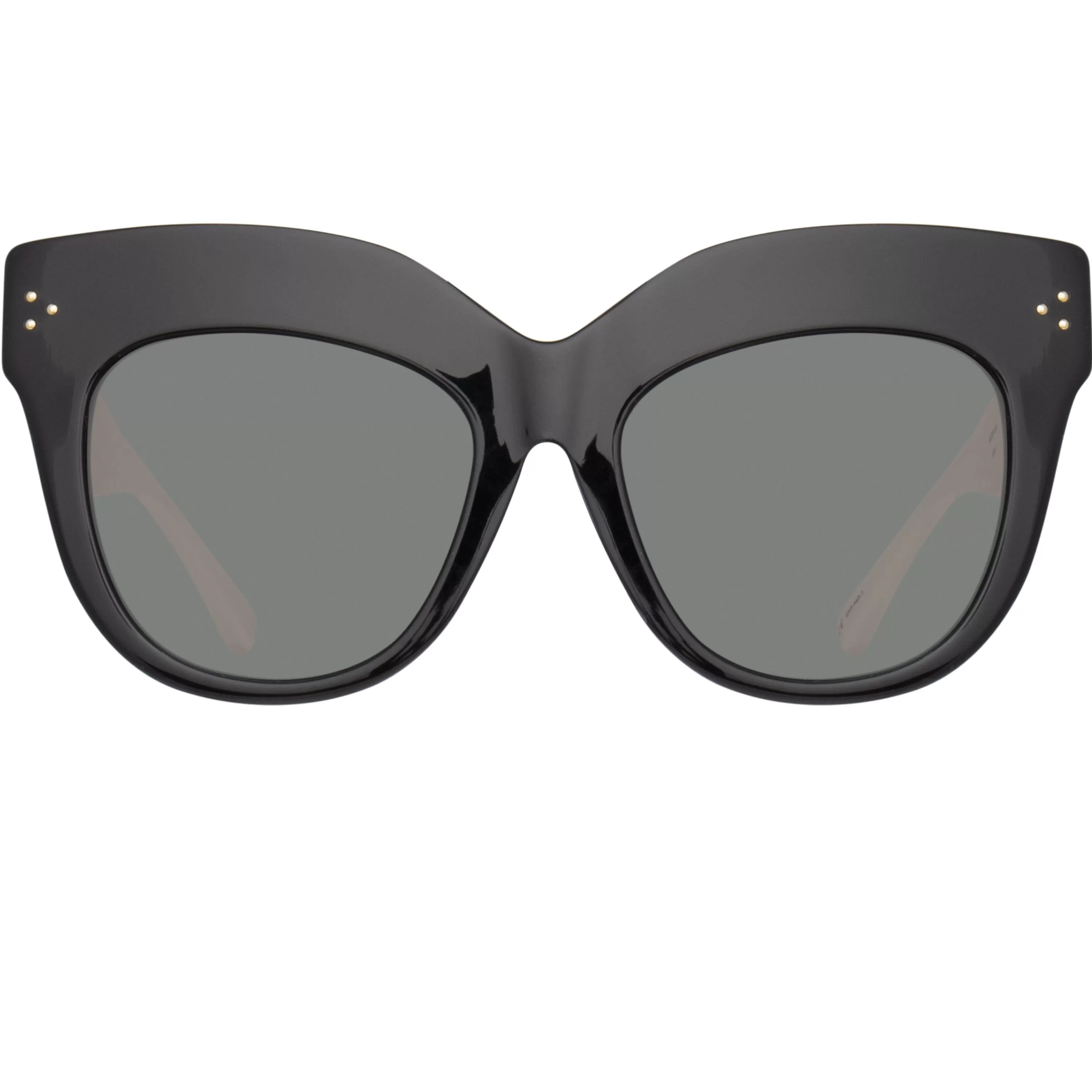 Linda Farrow Dunaway Oversized Sunglasses in Black and Cream