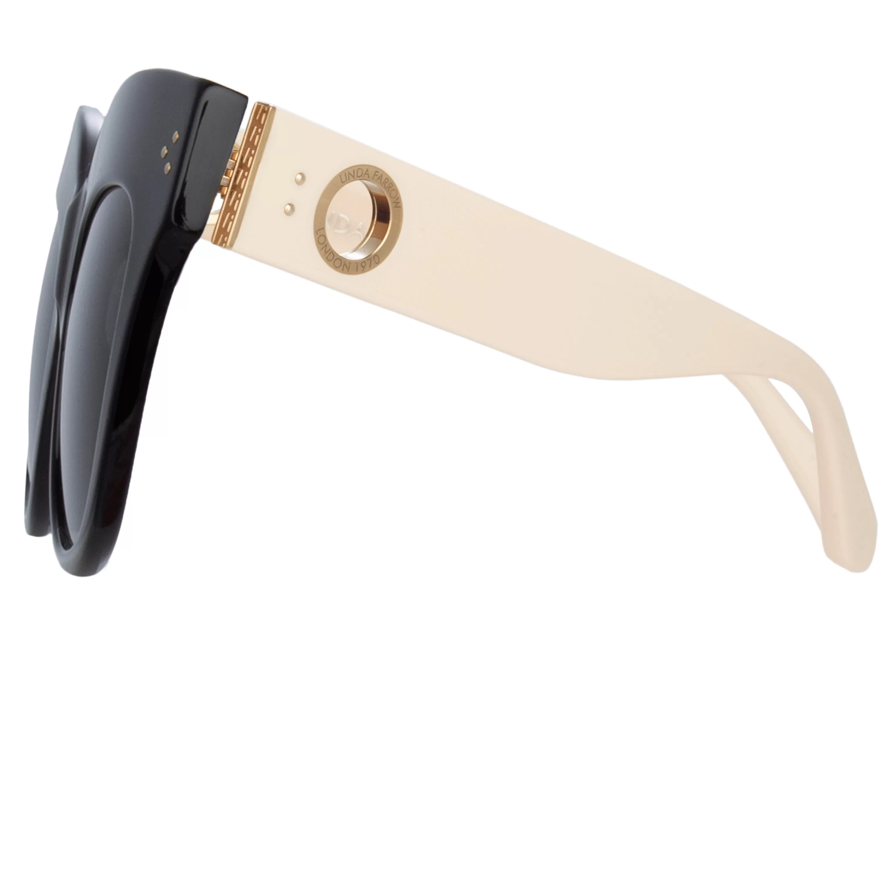 dunaway_oversized_sunglasses_in_black_and_cream_2.webp Linda Farrow Dunaway Oversized Sunglasses in Black and Cream