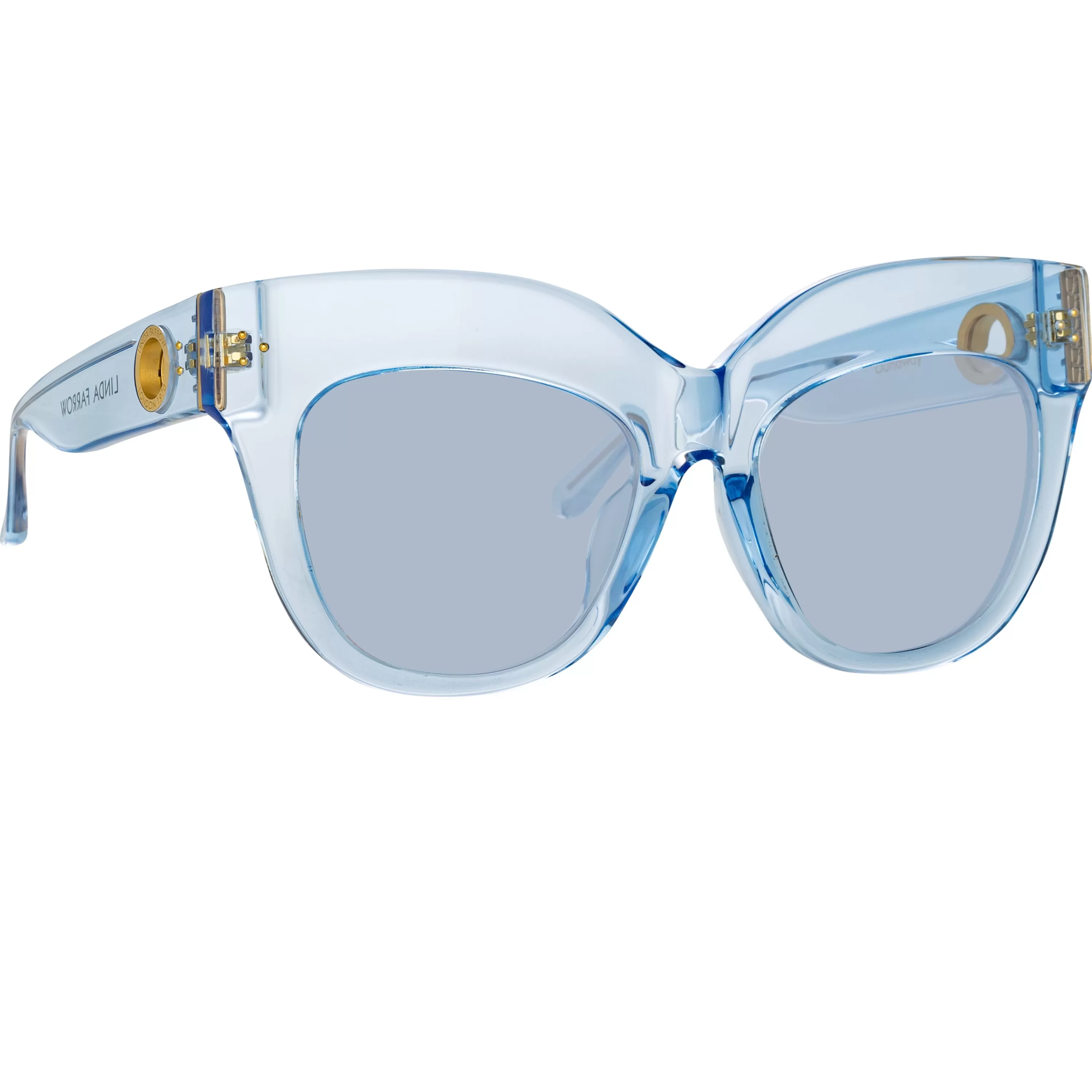 Linda Farrow Dunaway Oversized Sunglasses in Blue