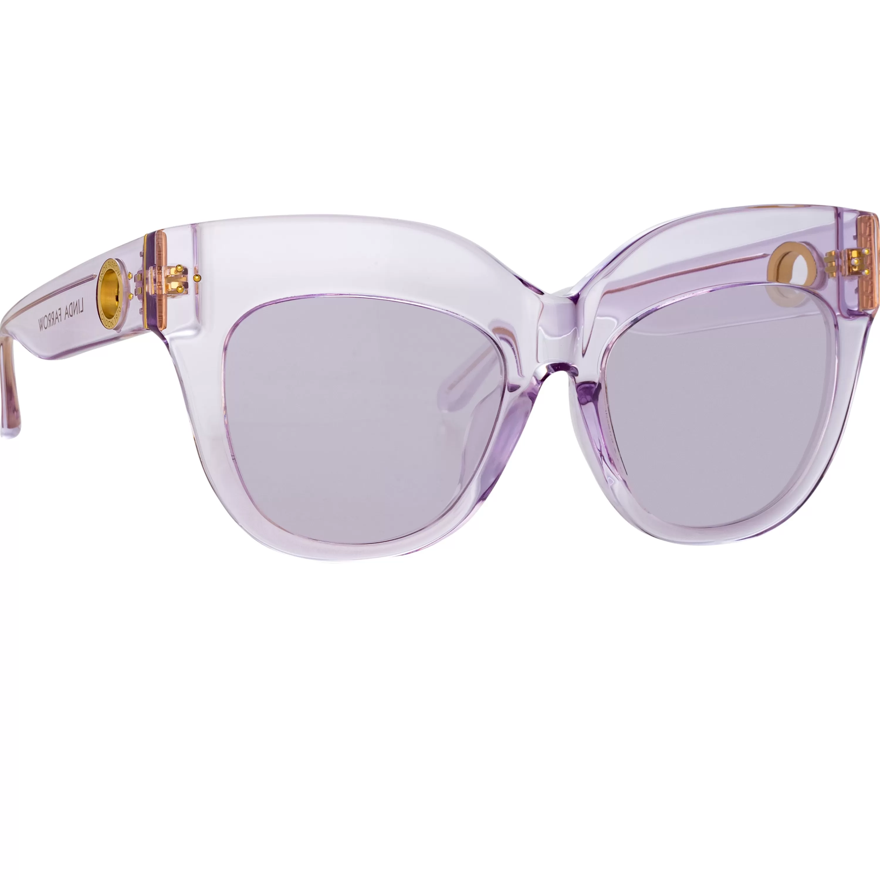 Linda Farrow Dunaway Oversized Sunglasses in Lilac