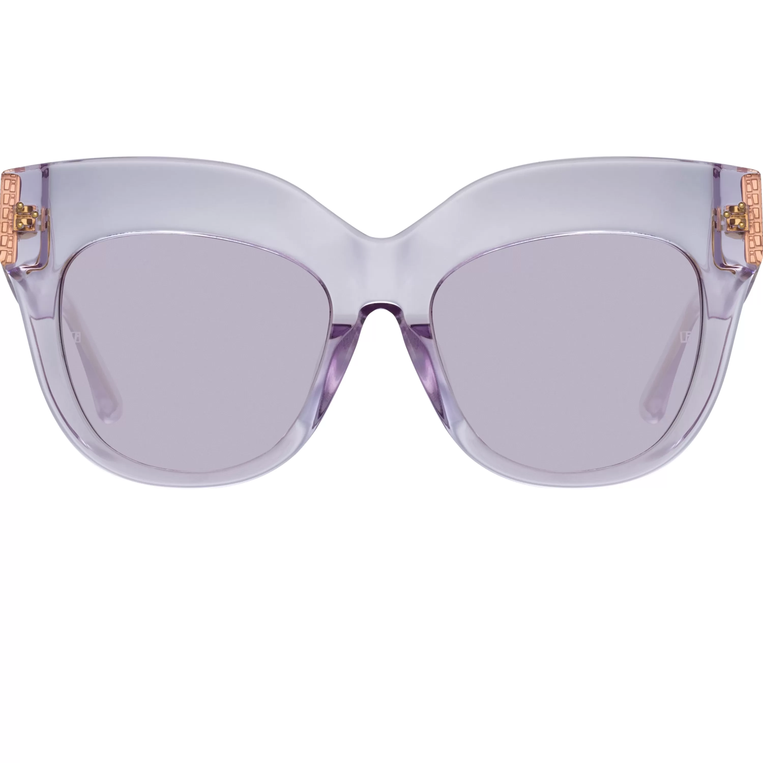 Linda Farrow Dunaway Oversized Sunglasses in Lilac