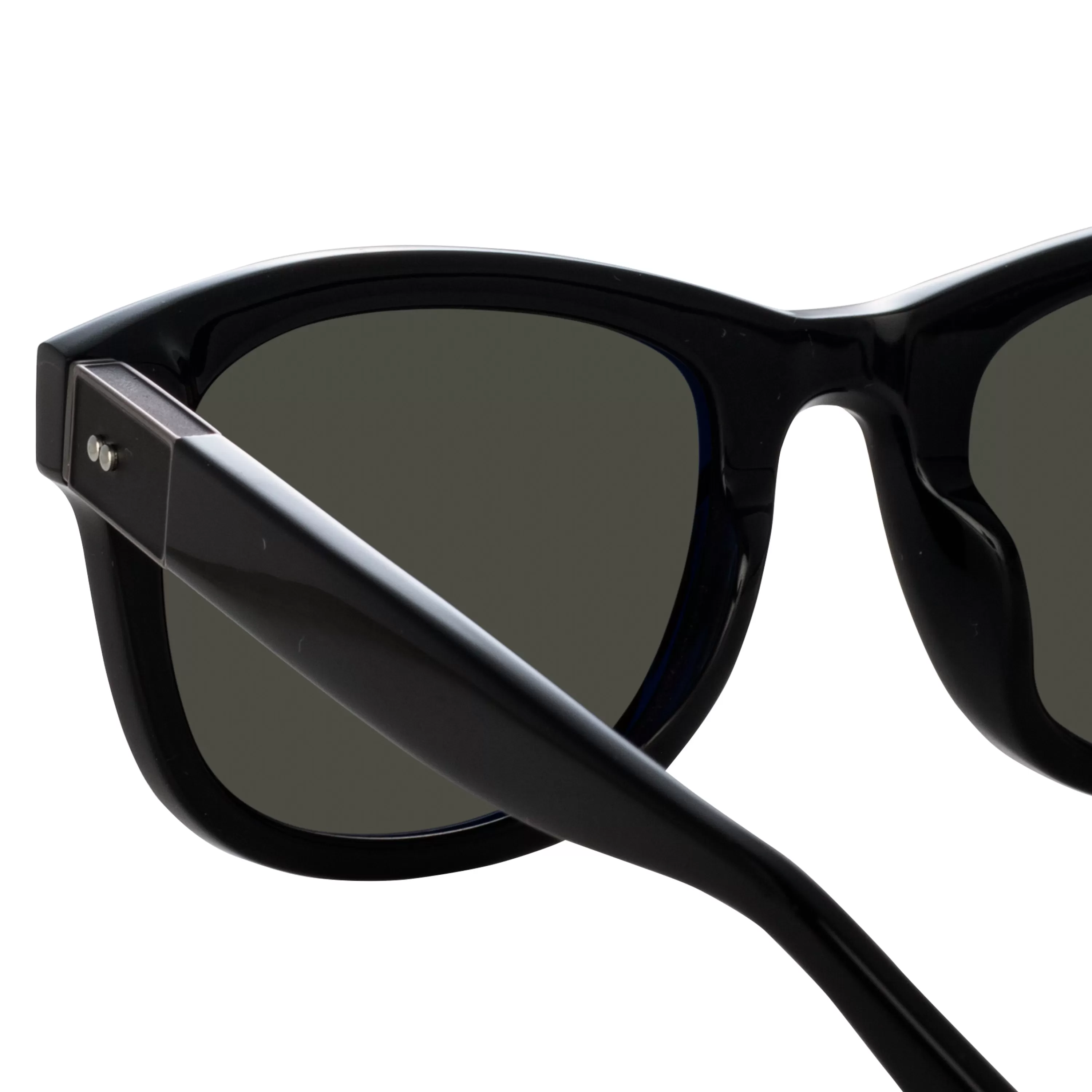 edson_dframe_sunglasses_in_black_and_nickel_3.webp LINDA FARROW (U.K.) Edson D-Frame Sunglasses in Black and Nickel
