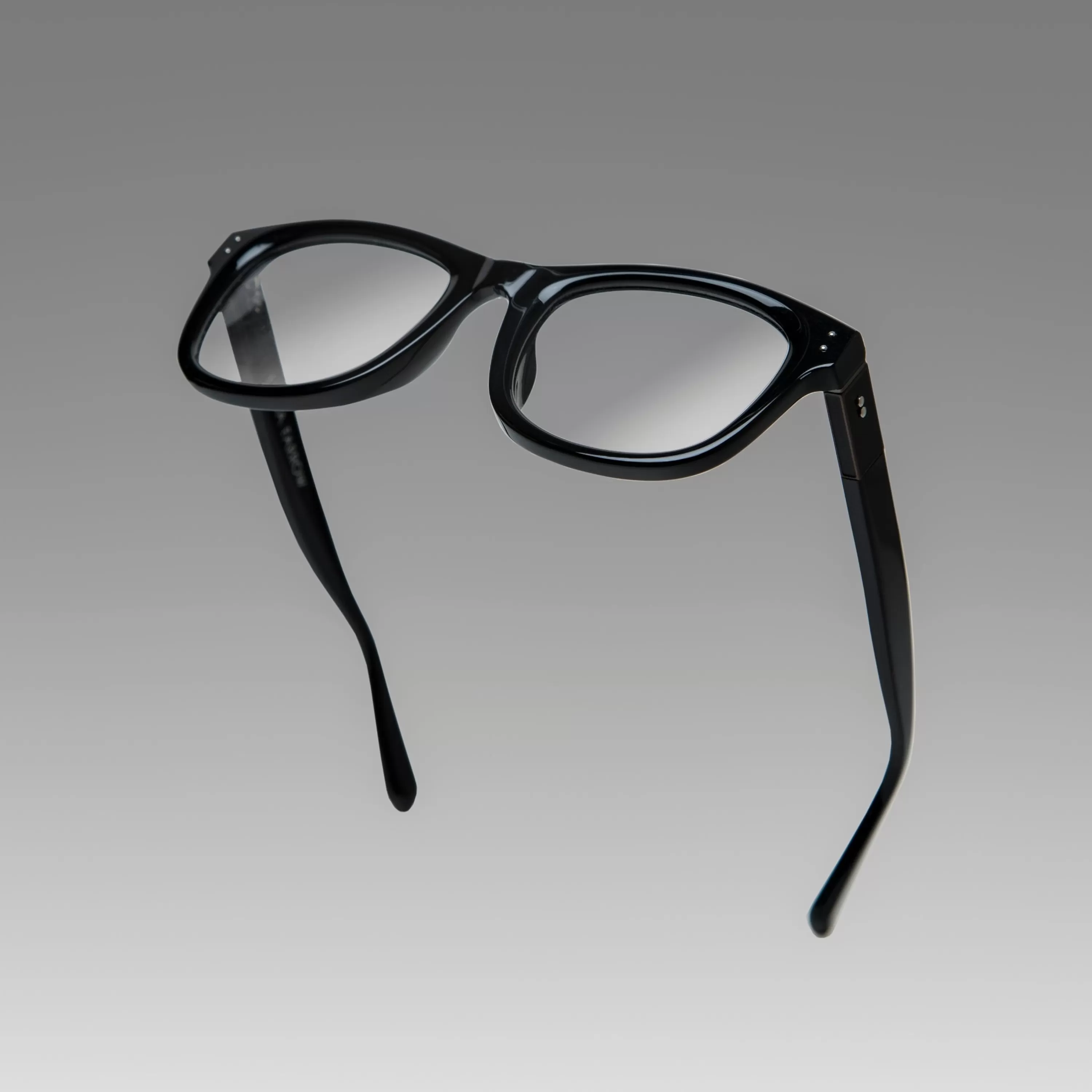 LINDA FARROW (U.K.) Edson Optical D-Frame in Black and Nickel