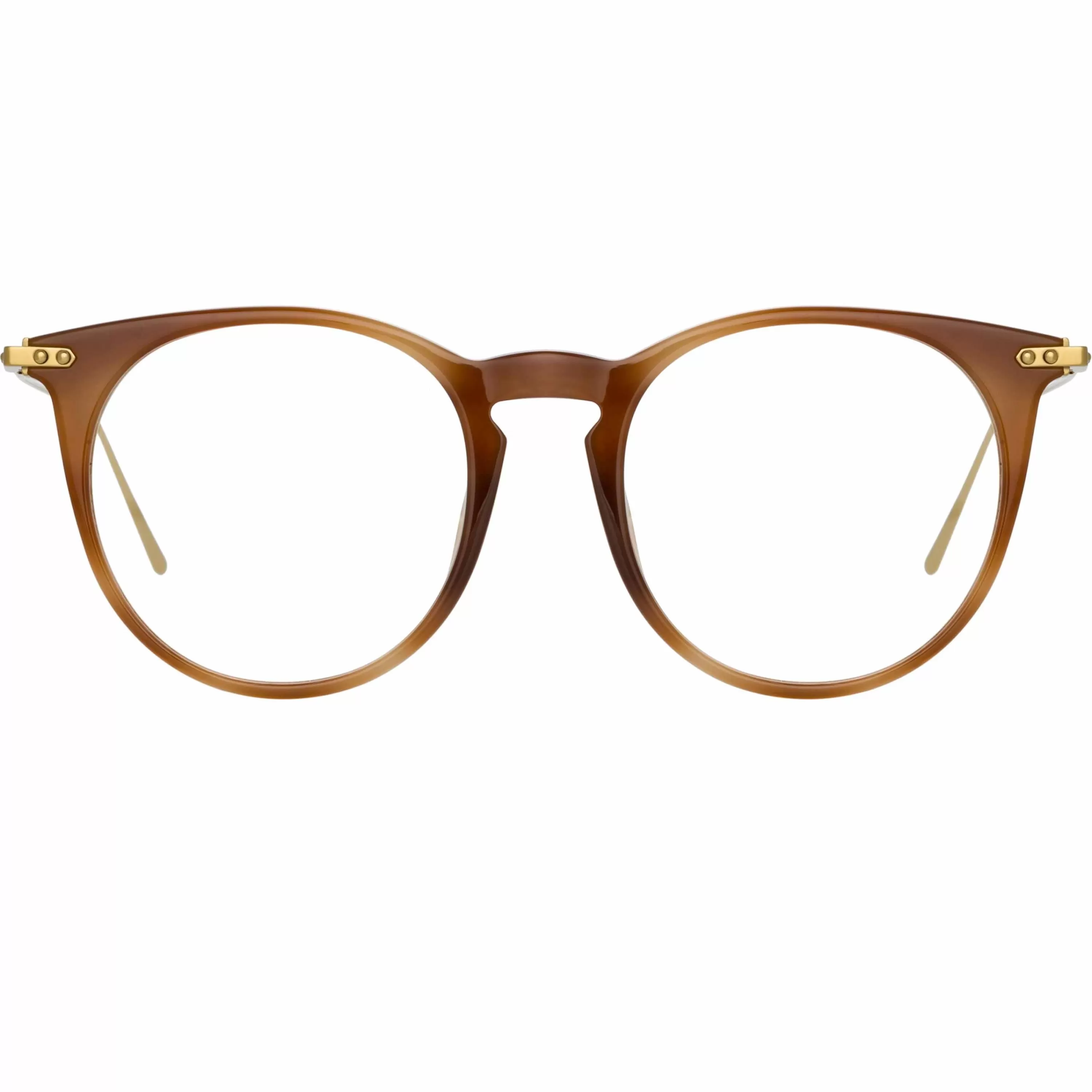 Linda Farrow Linear Ellis A Oval Optical Frame in Horn