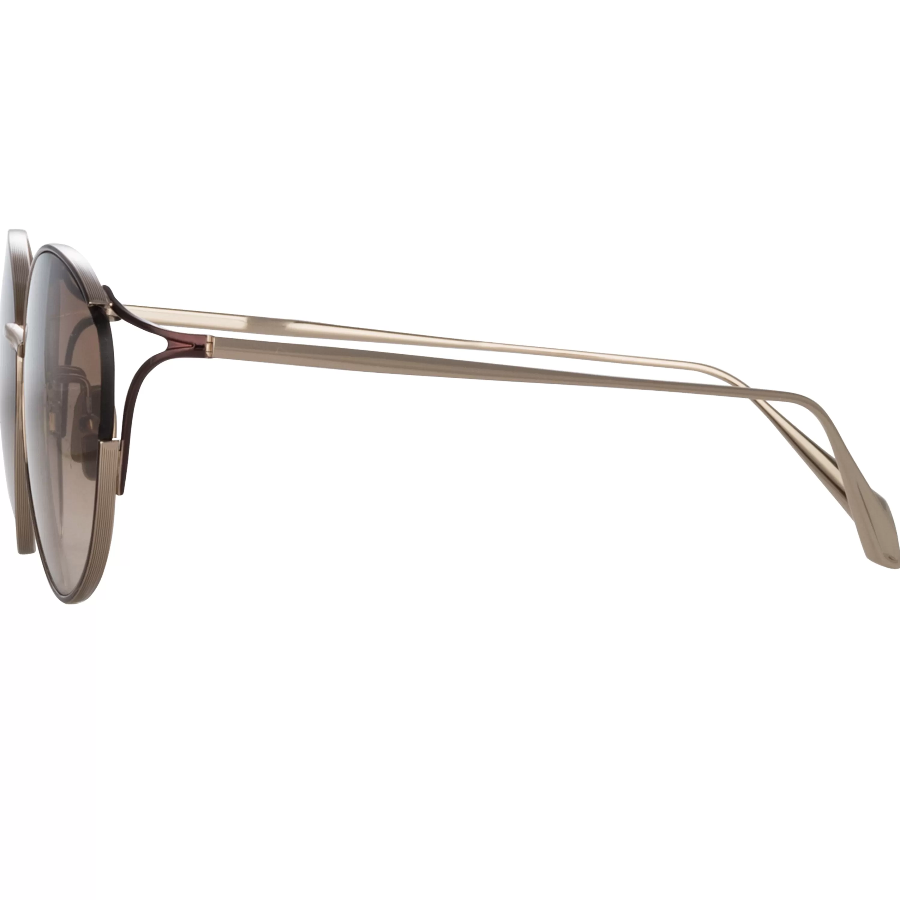 fielder_cat_eye_sunglasses_in_light_gold_3.webp Women LINDA FARROW (U.K.) Fielder Cat Eye Sunglasses in Light Gold