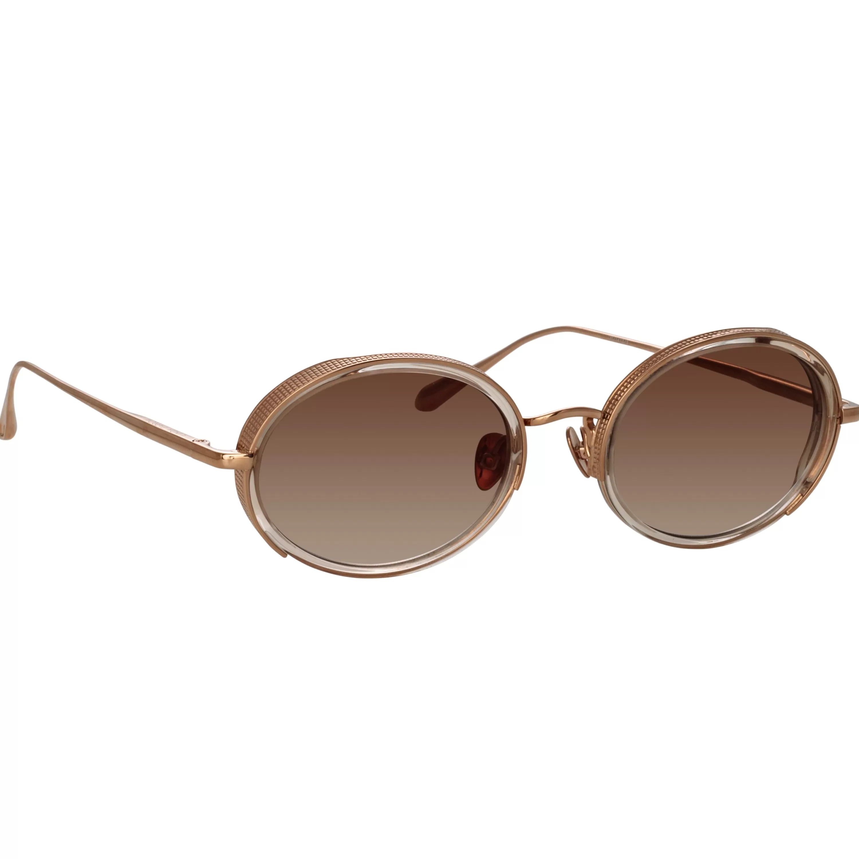 finn_oval_sunglasses_in_rose_gold_2.webp Women LINDA FARROW (U.K.) Finn Oval Sunglasses in Rose Gold