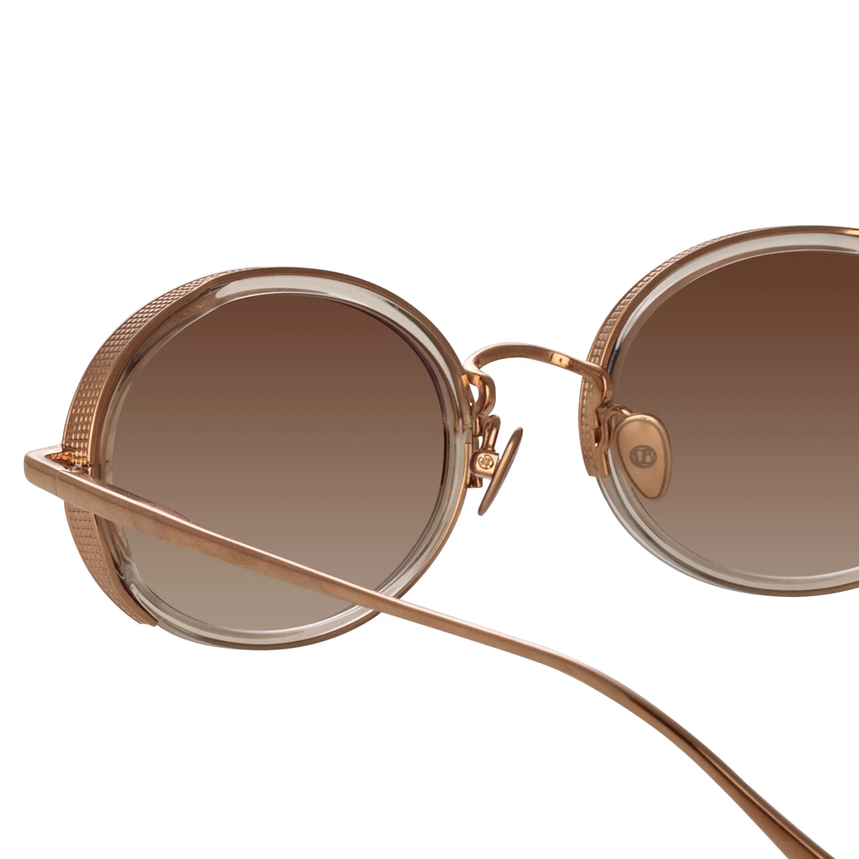 finn_oval_sunglasses_in_rose_gold_4.webp Women LINDA FARROW (U.K.) Finn Oval Sunglasses in Rose Gold