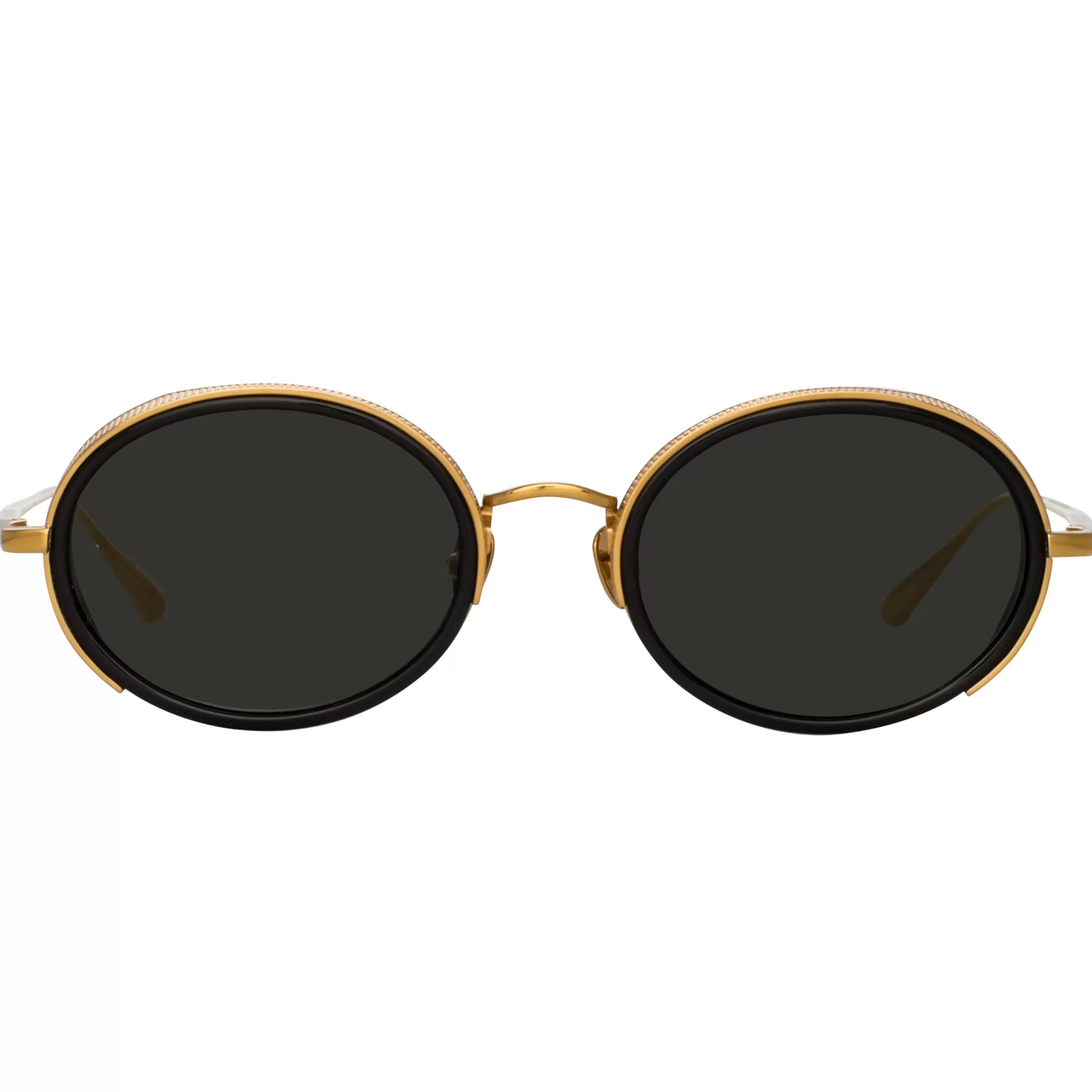 finn_oval_sunglasses_in_yellow_gold_1.webp Women LINDA FARROW (U.K.) Finn Oval Sunglasses in Yellow Gold