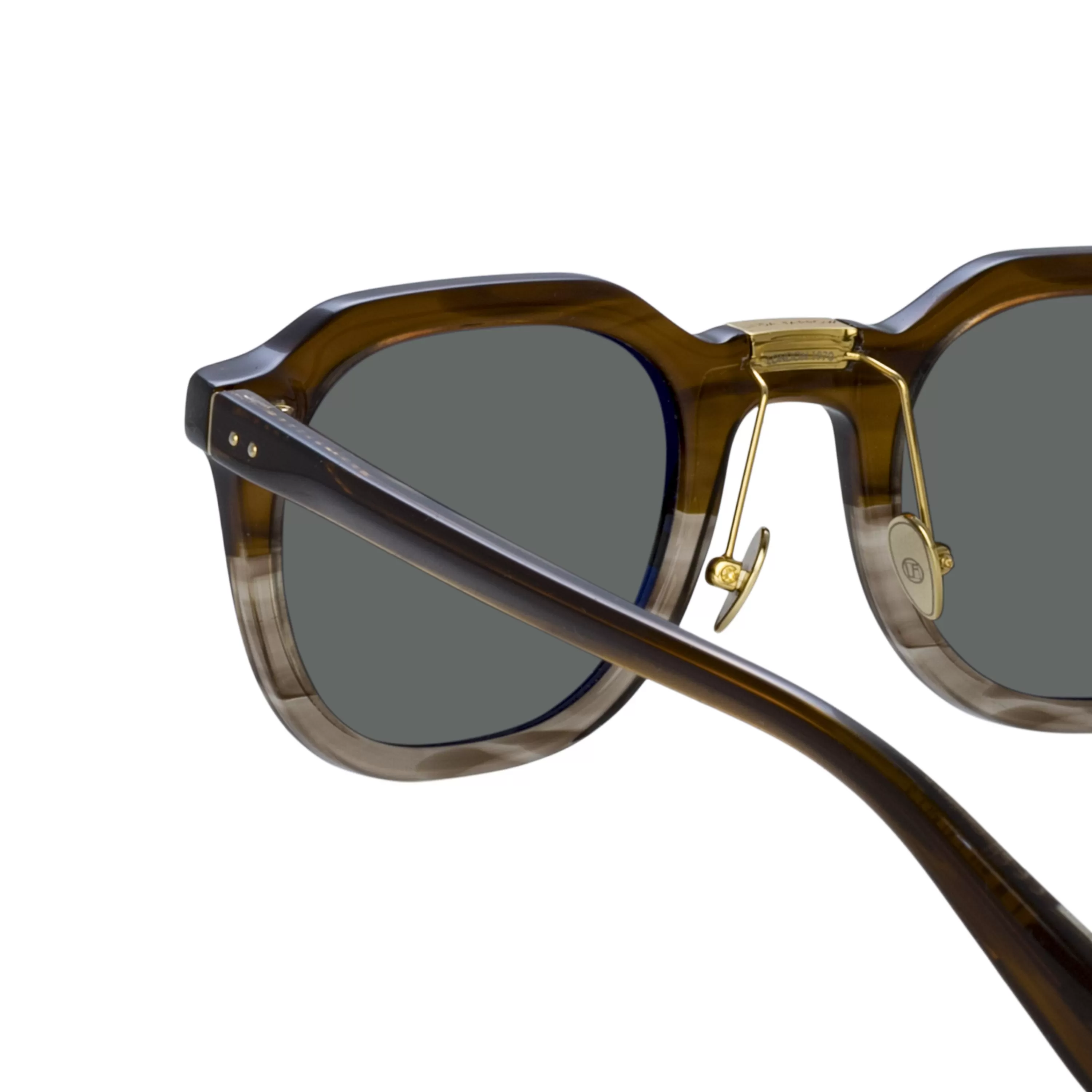 fletcher_angular_sunglasses_in_caramel_horn_4.webp Women LINDA FARROW (U.K.) Fletcher Angular Sunglasses in Caramel Horn
