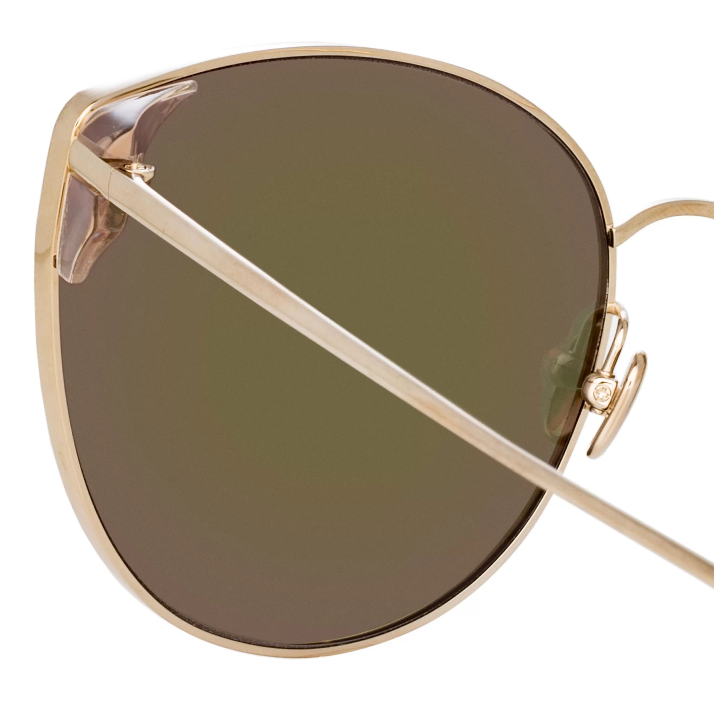 flyer_cat_eye_sunglasses_in_light_gold_and_pink_3.webp LINDA FARROW (U.K.) Flyer Cat Eye Sunglasses in Light Gold and Pink