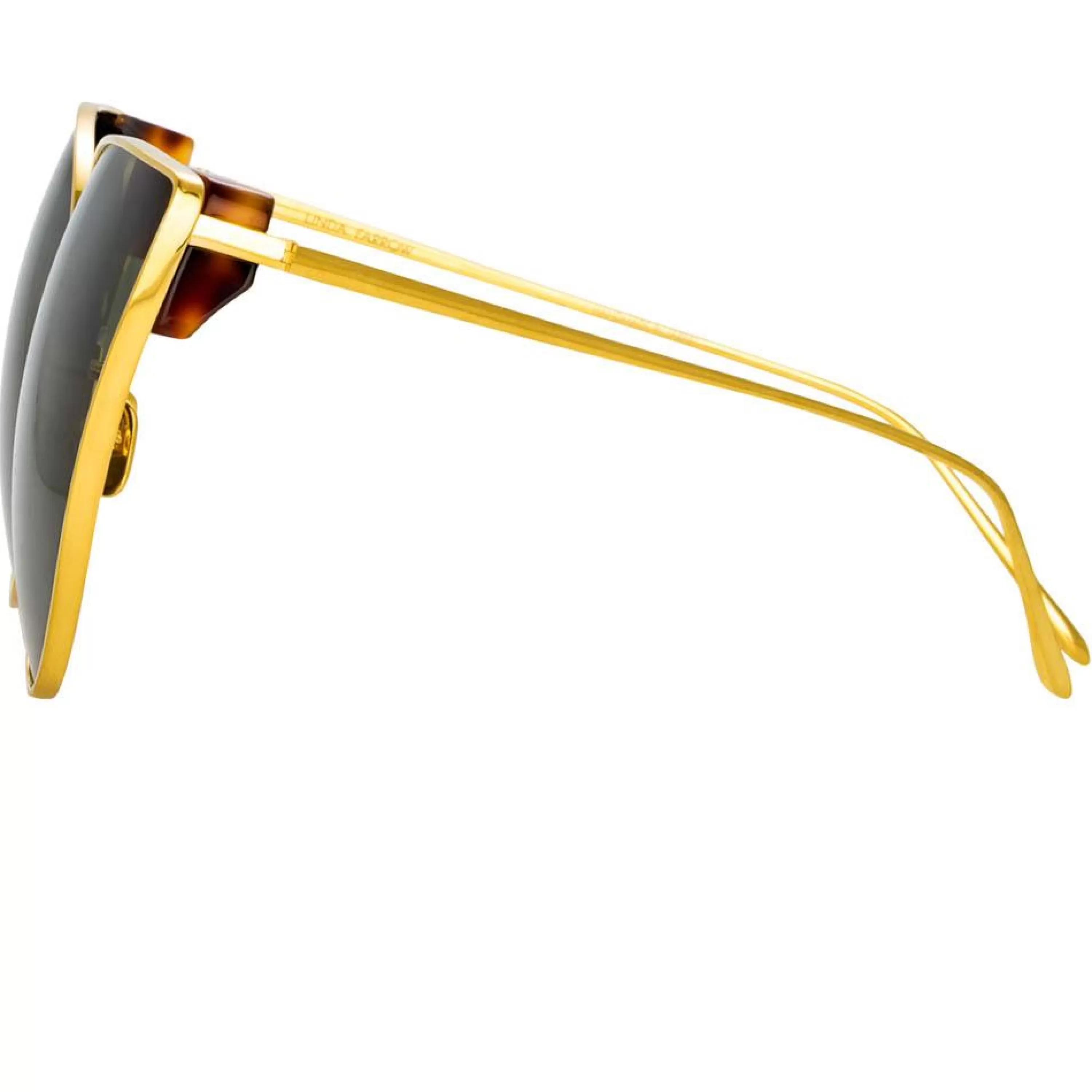 flyer_cat_eye_sunglasses_in_yellow_gold_2.webp Linda Farrow Flyer Cat Eye Sunglasses in Yellow Gold