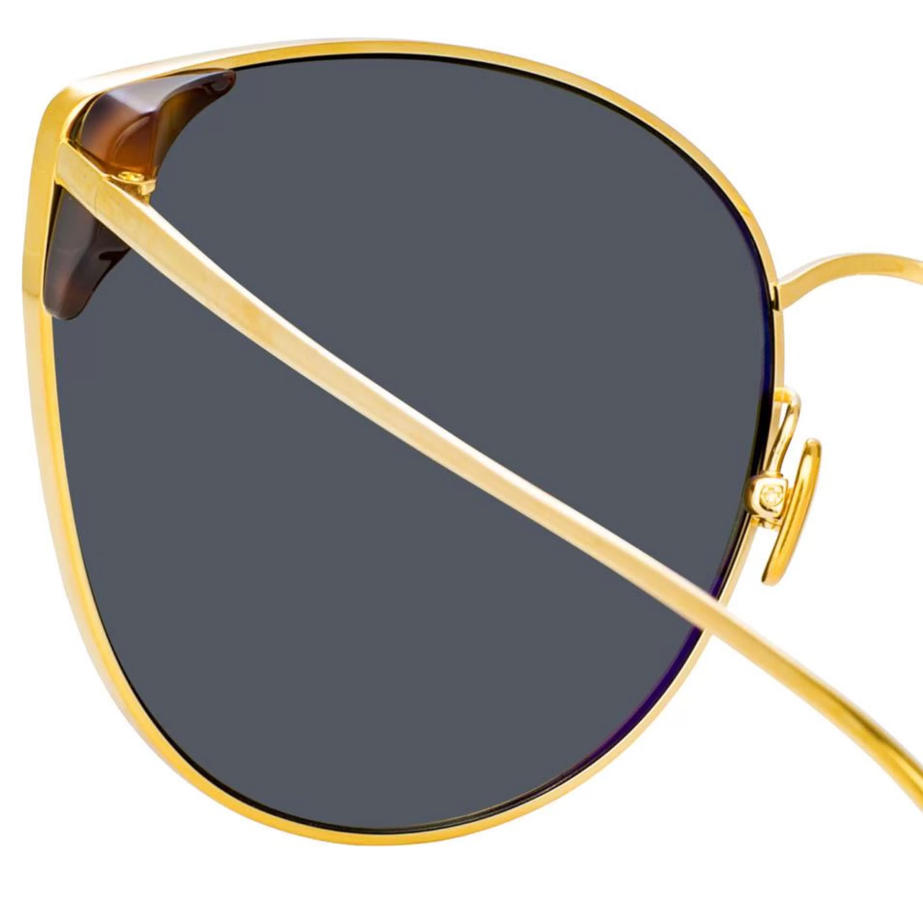 flyer_cat_eye_sunglasses_in_yellow_gold_3.webp Linda Farrow Flyer Cat Eye Sunglasses in Yellow Gold