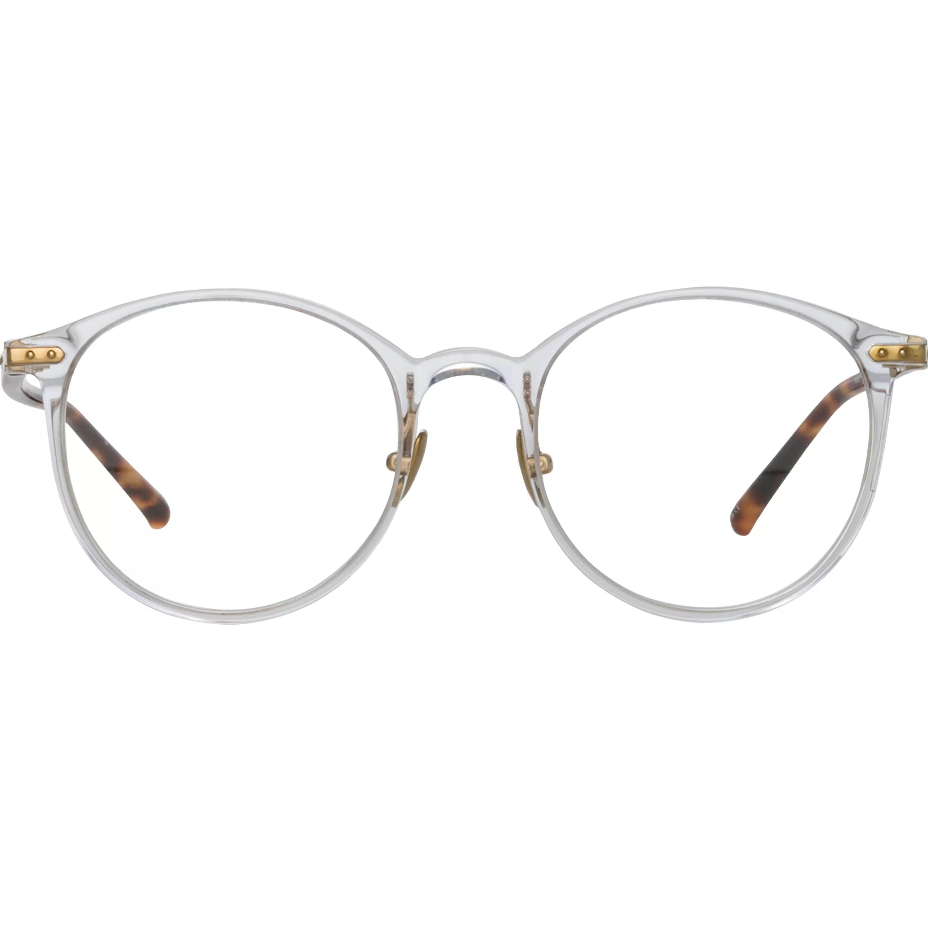 LINDA FARROW (U.K.) Forster Oval Optical Frame in Clear (Asian Fit)