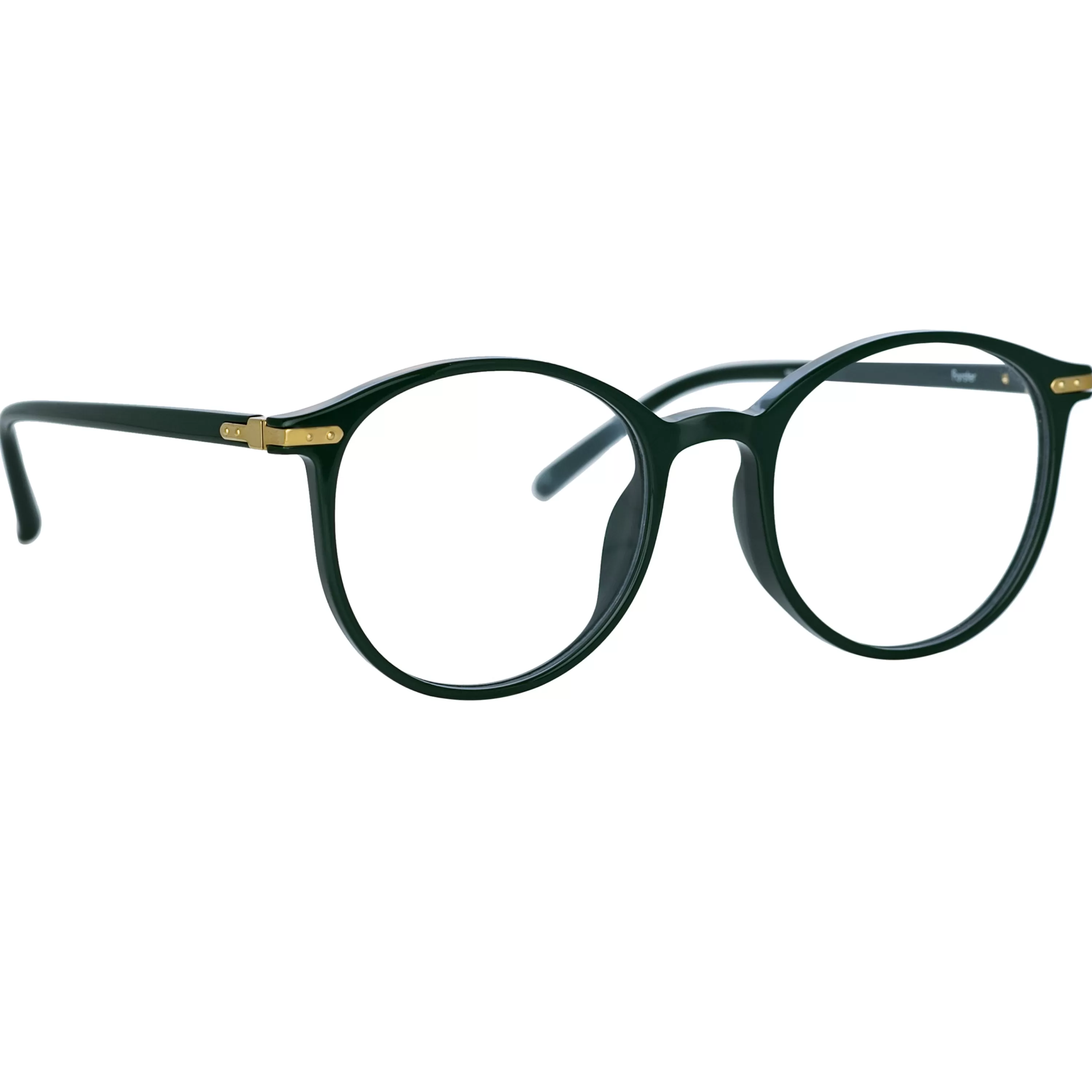 LINDA FARROW (U.K.) Forster Oval Optical Frame in Green