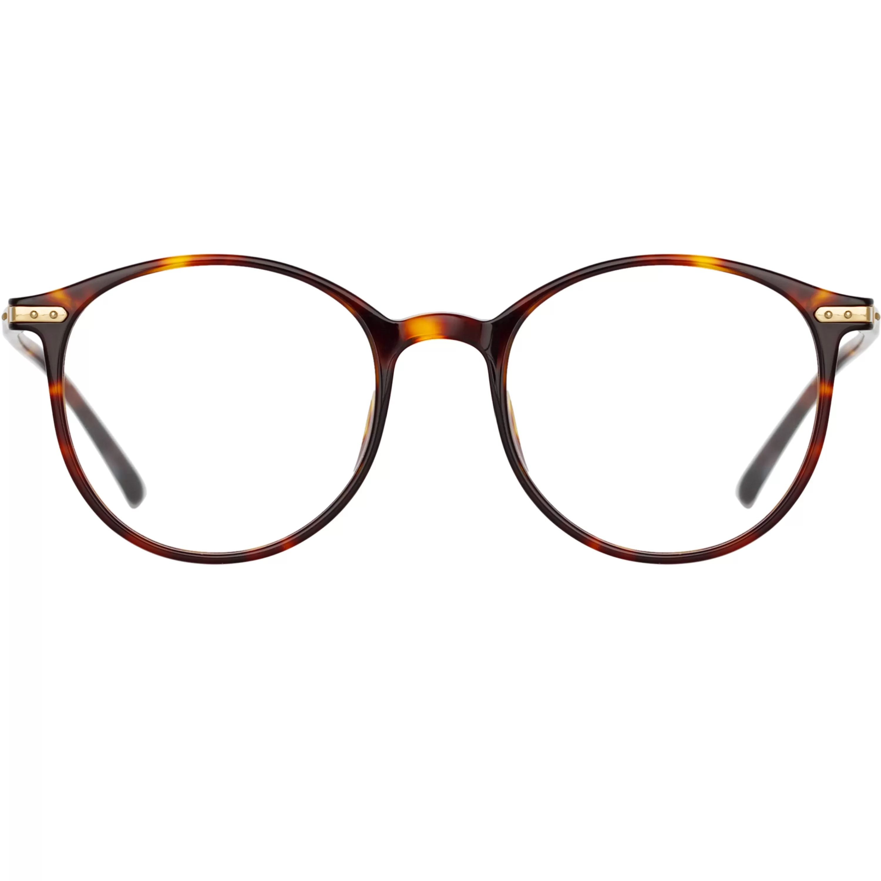 LINDA FARROW (U.K.) Forster Oval Optical Frame in Tortoiseshell