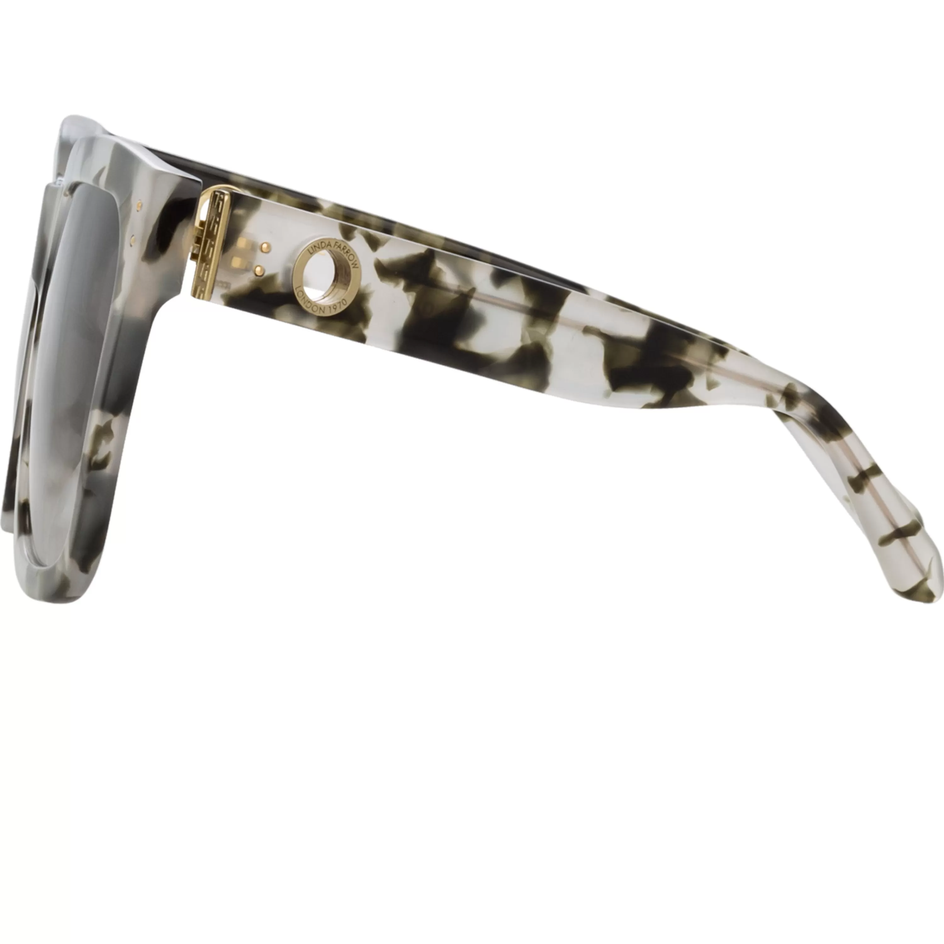 freya_dframe_sunglasses_in_black_and_grey_tortoiseshell_2.webp LINDA FARROW (U.K.) Freya D-Frame Sunglasses in Black and Grey Tortoiseshell