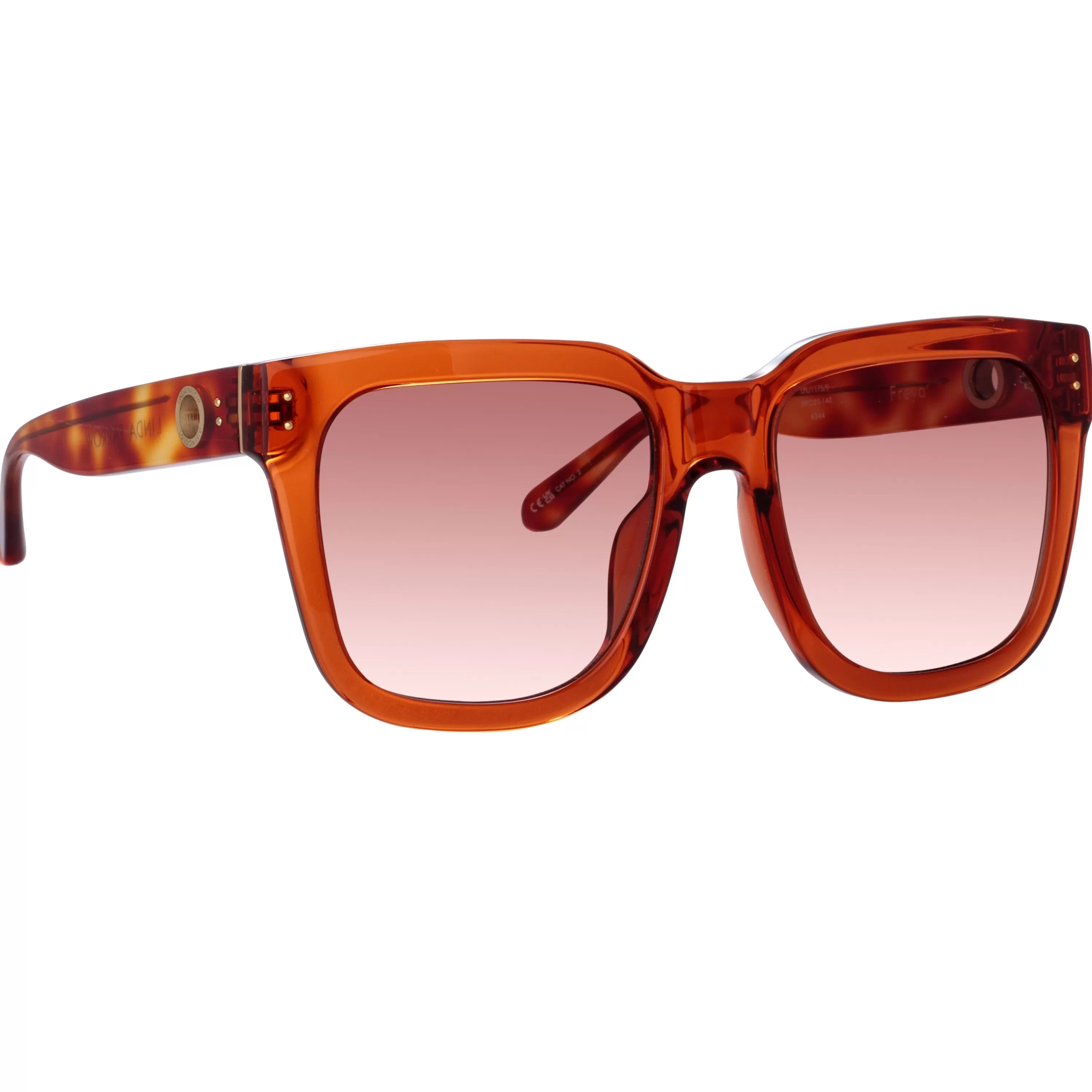 freya_square_sunglasses_in_amber_0.webp Women LINDA FARROW (U.K.) Freya Square Sunglasses in Amber