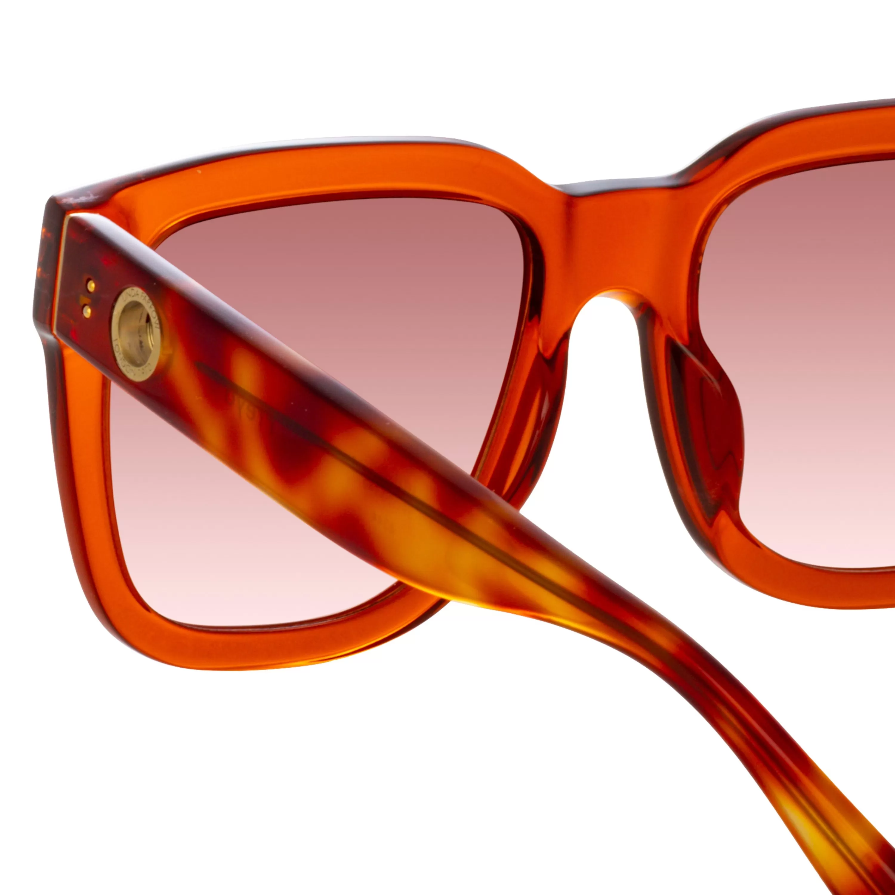 freya_square_sunglasses_in_amber_3.webp Women LINDA FARROW (U.K.) Freya Square Sunglasses in Amber