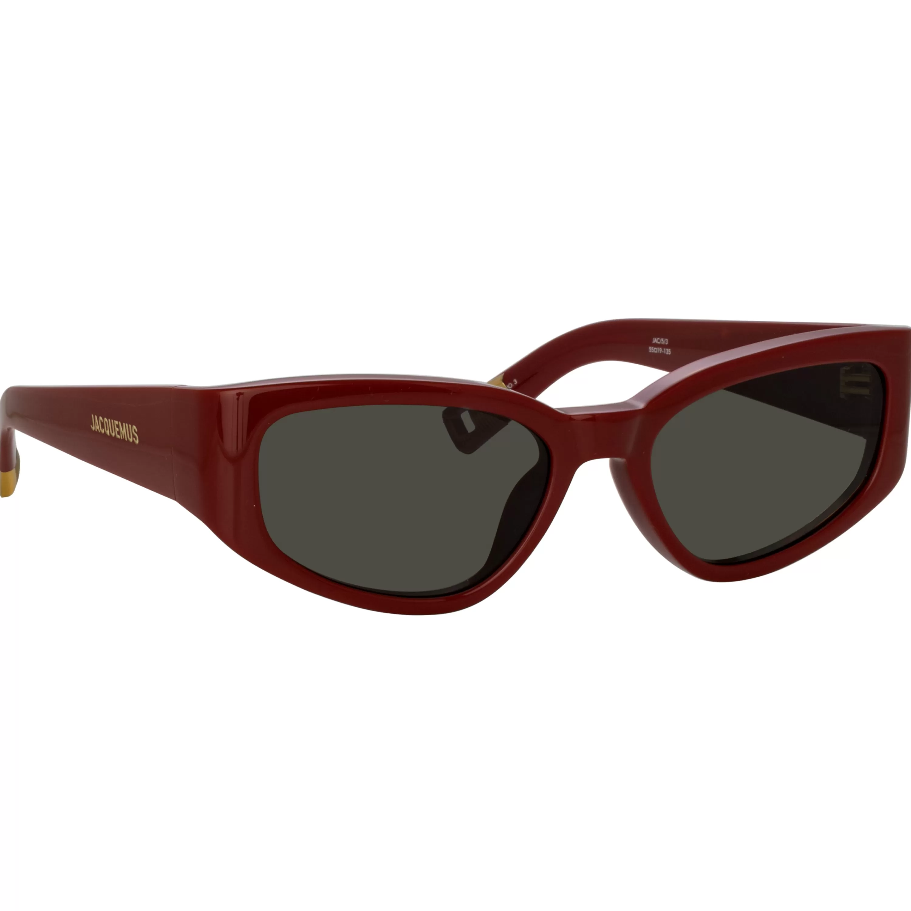 gala_cat_eye_sunglasses_in_burgundy_by_jacquemus_2.webp LINDA FARROW (U.K.) Gala Cat Eye Sunglasses in Burgundy by Jacquemus