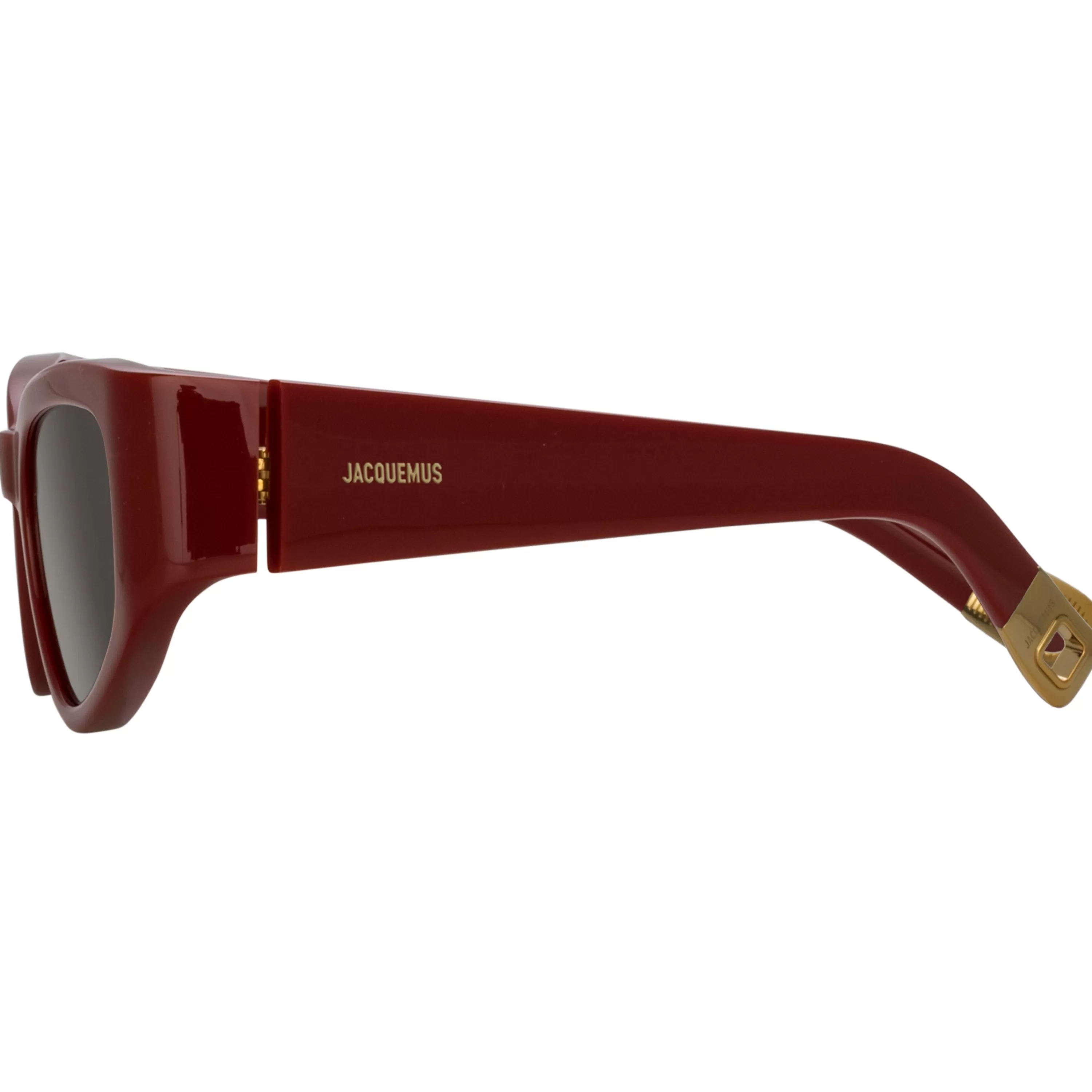 gala_cat_eye_sunglasses_in_burgundy_by_jacquemus_3.webp LINDA FARROW (U.K.) Gala Cat Eye Sunglasses in Burgundy by Jacquemus