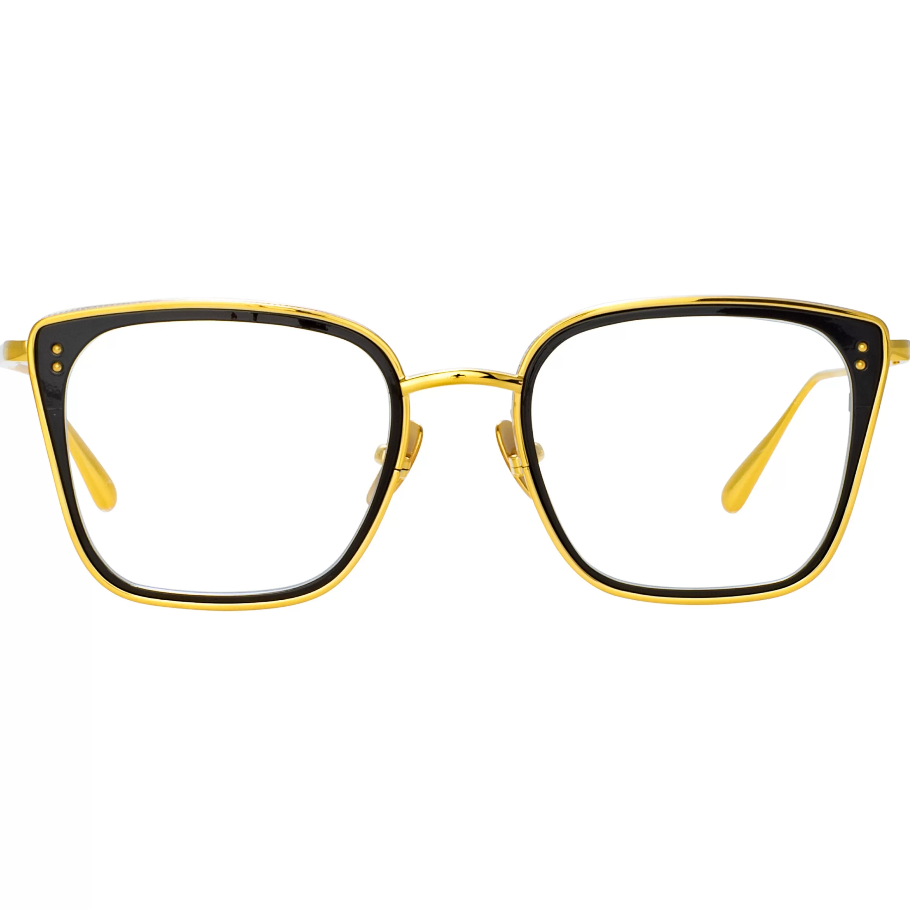 Women LINDA FARROW (U.K.) Hans Square Optical Frame in Yellow Gold