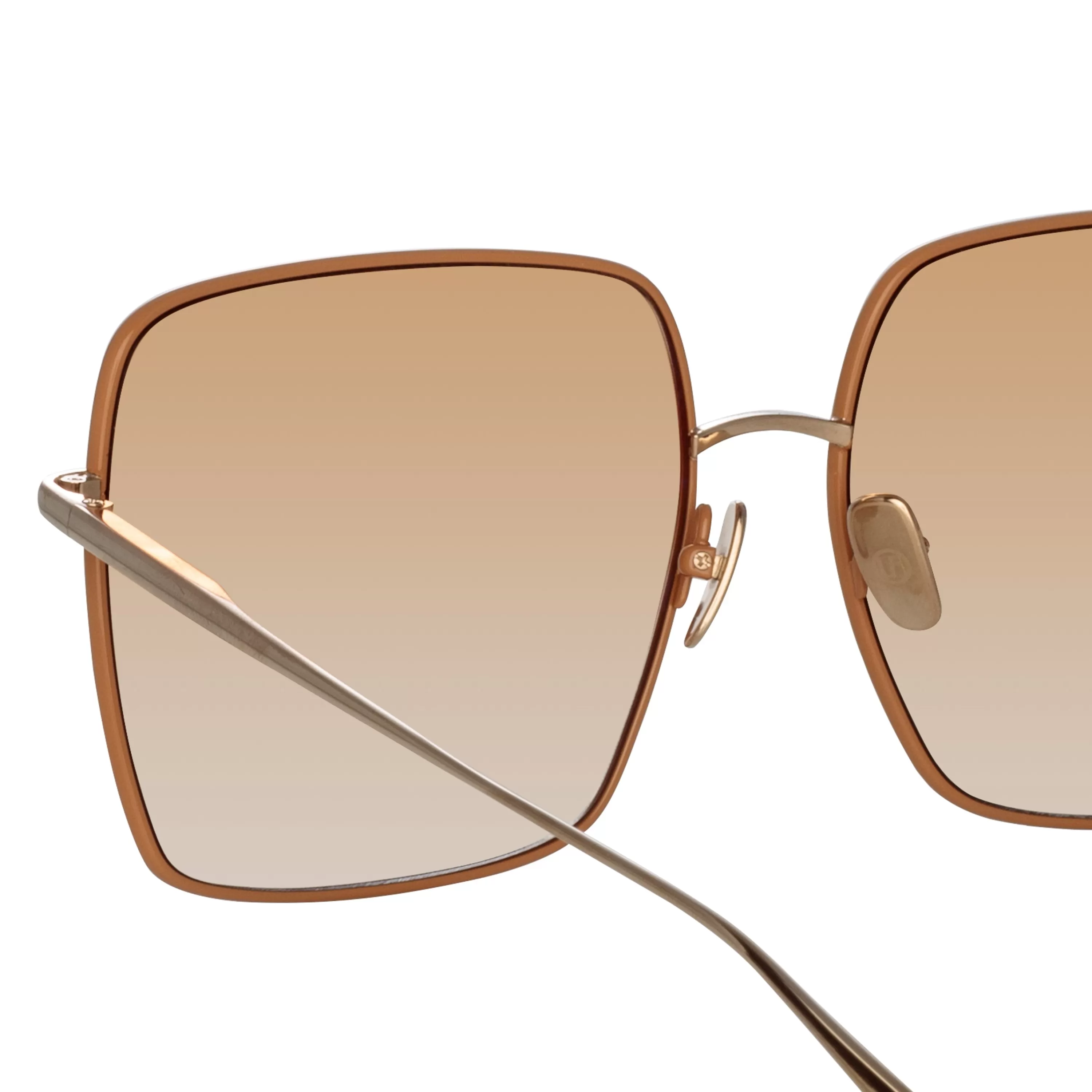 hina_square_sunglasses_in_tobacco_4.webp Women LINDA FARROW (U.K.) Hina Square Sunglasses in Tobacco