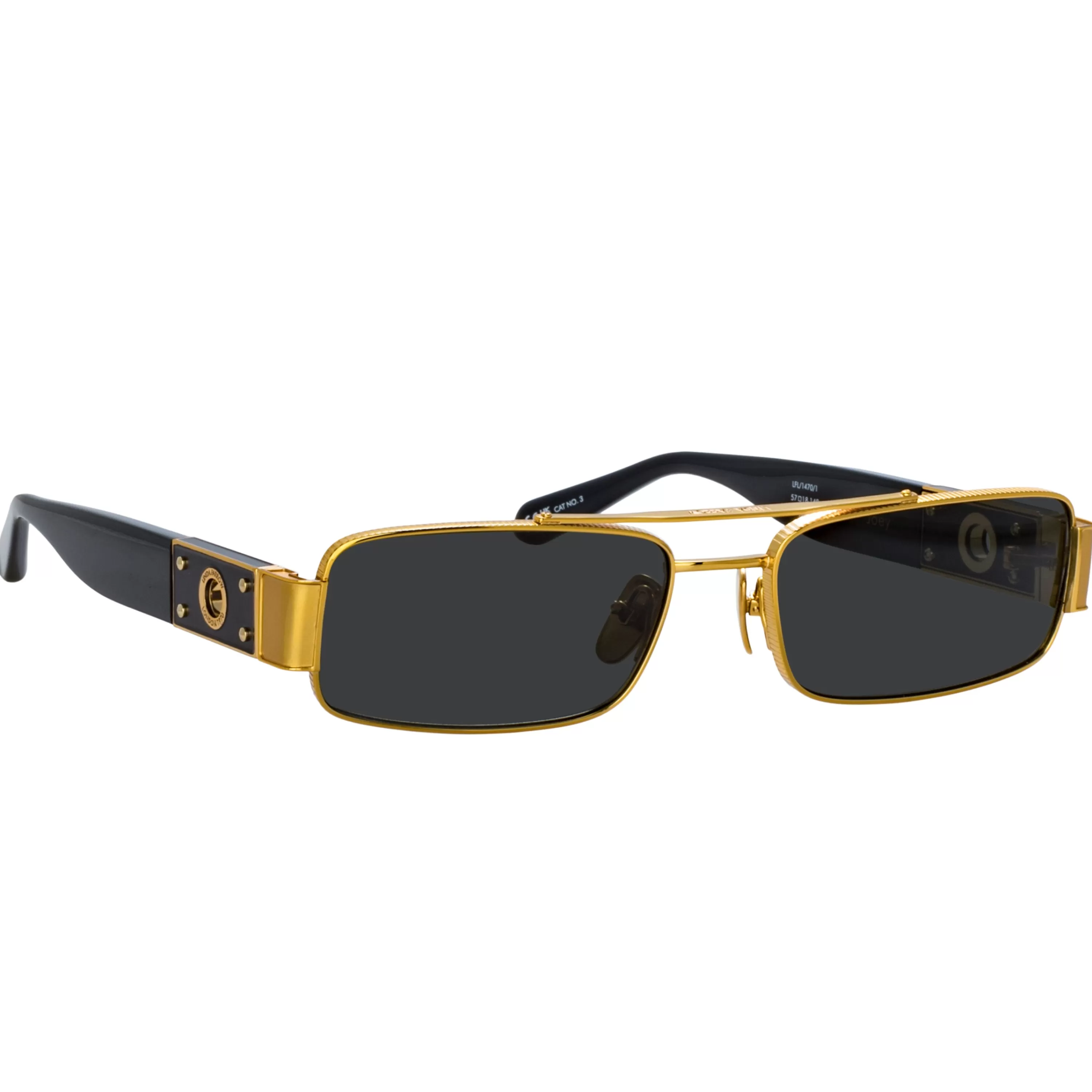 joey_rectangular_sunglasses_in_yellow_gold_4.webp Women LINDA FARROW (U.K.) Joey Rectangular Sunglasses in Yellow Gold
