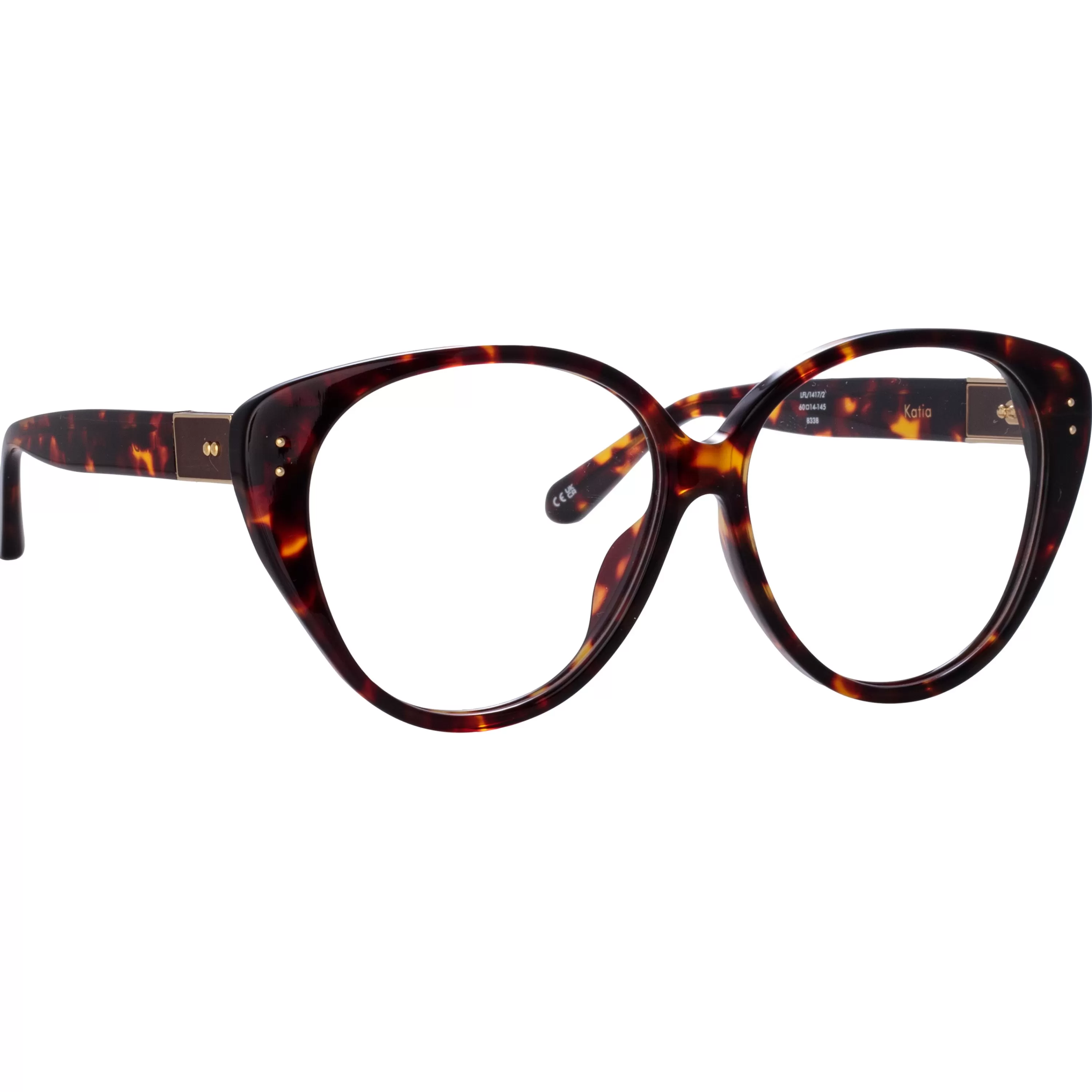 LINDA FARROW (U.K.) Katia Cat Eye Optical Frame in Tortoiseshell