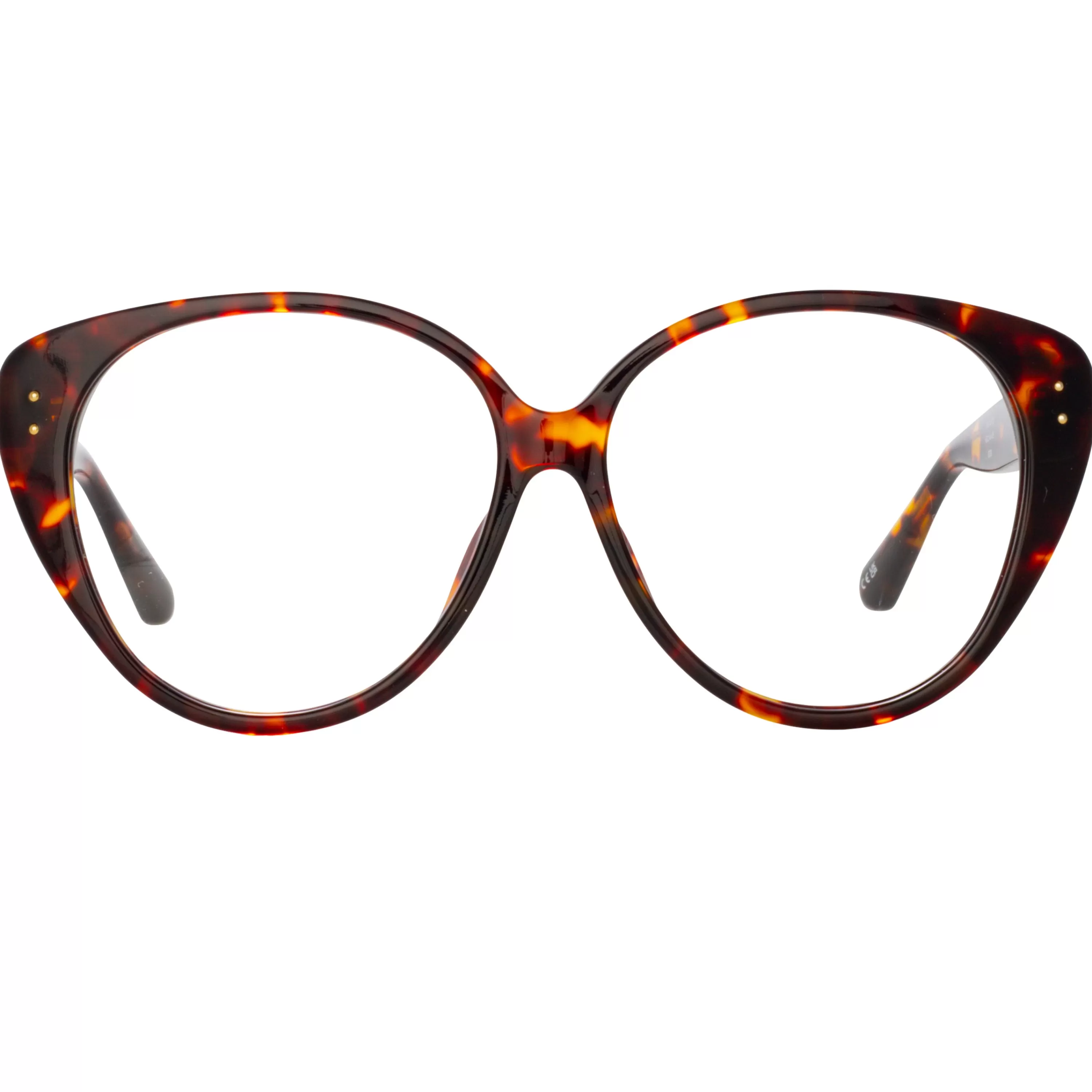 LINDA FARROW (U.K.) Katia Cat Eye Optical Frame in Tortoiseshell
