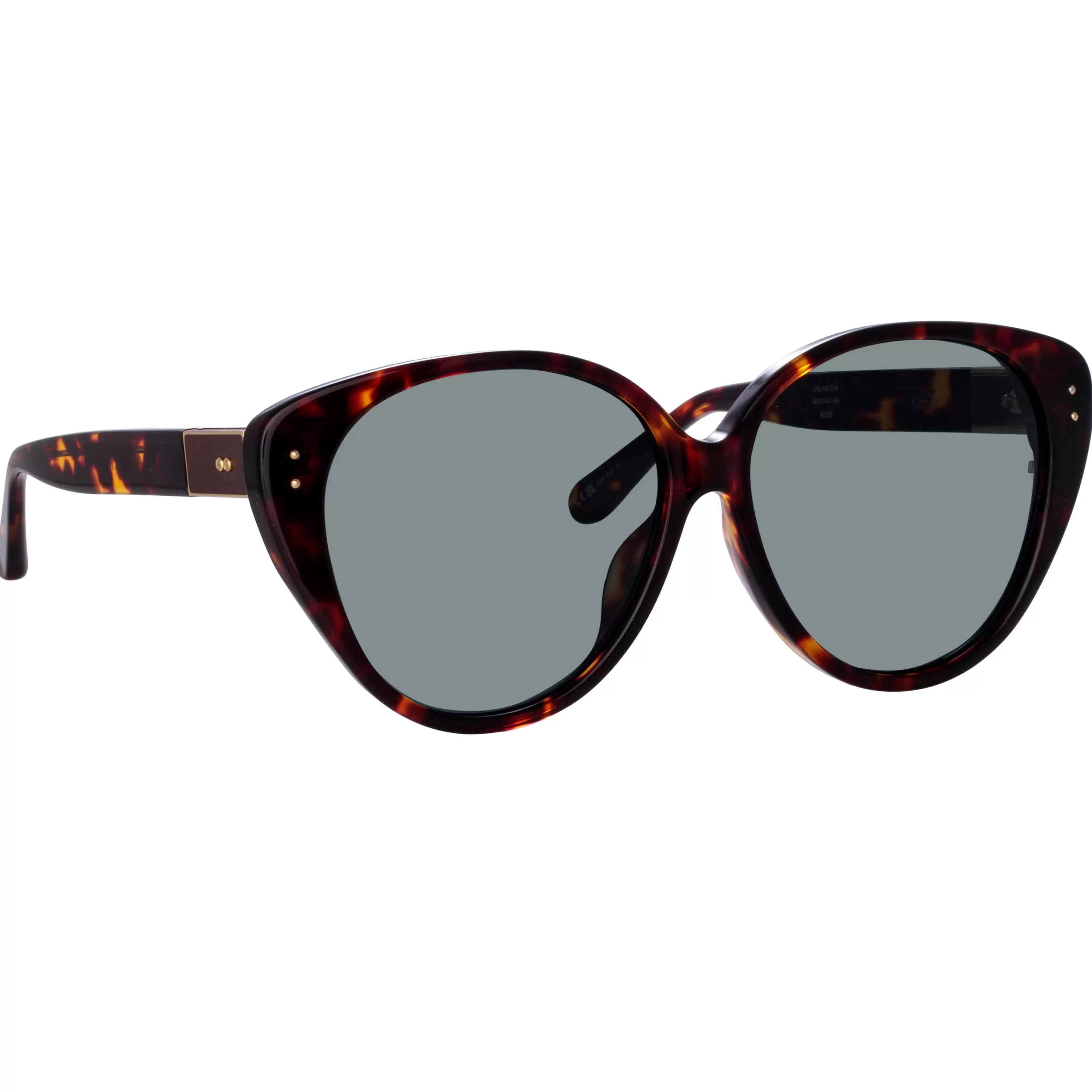 Women LINDA FARROW (U.K.) Katia Cat Eye Sunglasses in Tortoiseshell