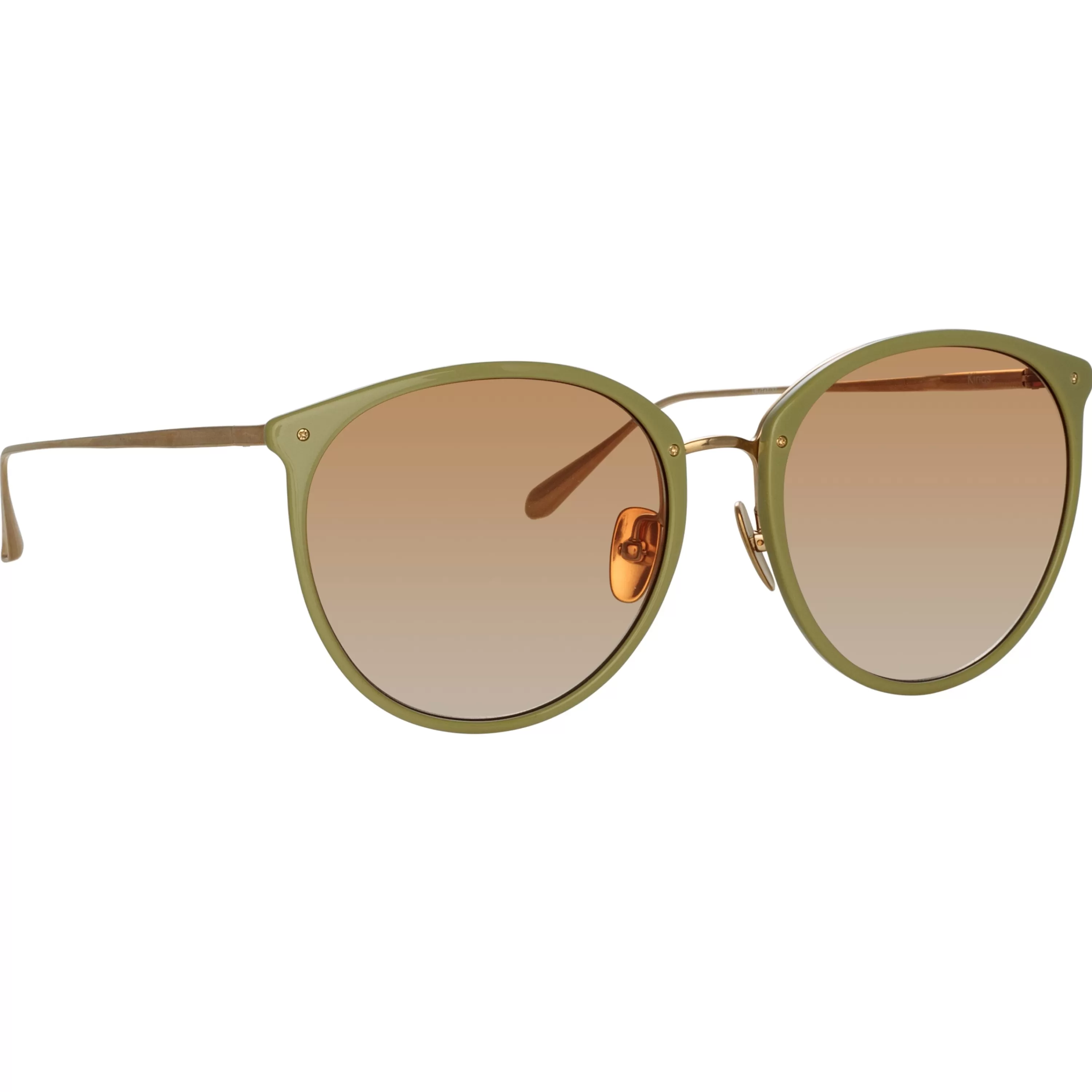 Women Linda Farrow Kings Oversized Sunglasses in Sage
