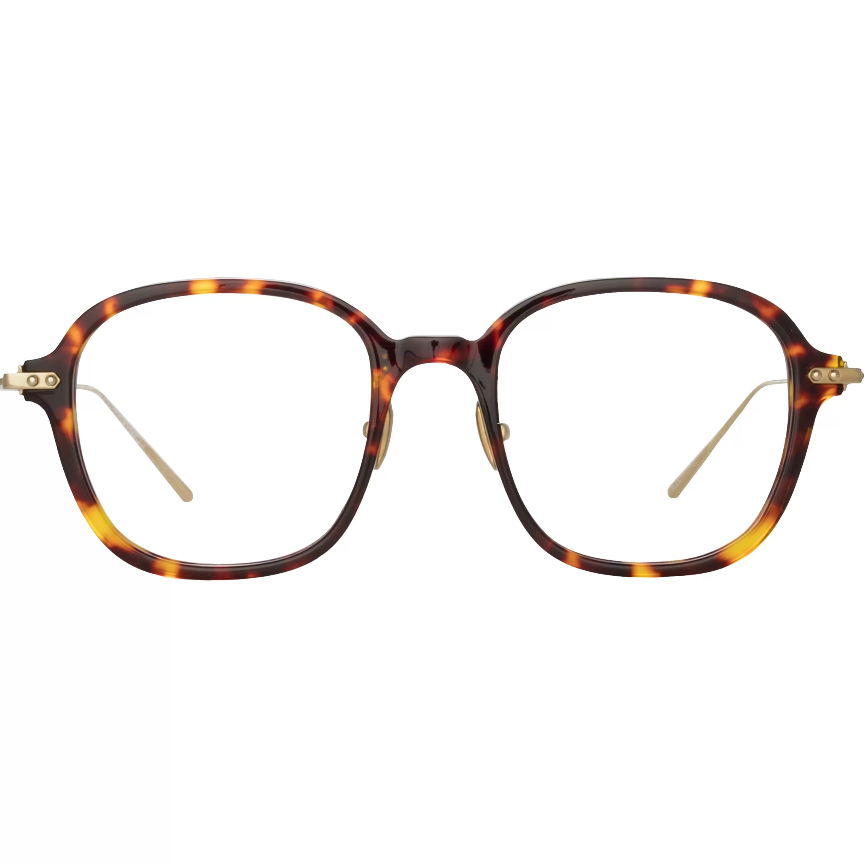 LINDA FARROW (U.K.) Lane Square Optical Frame in Tortoiseshell (Asian Fit)