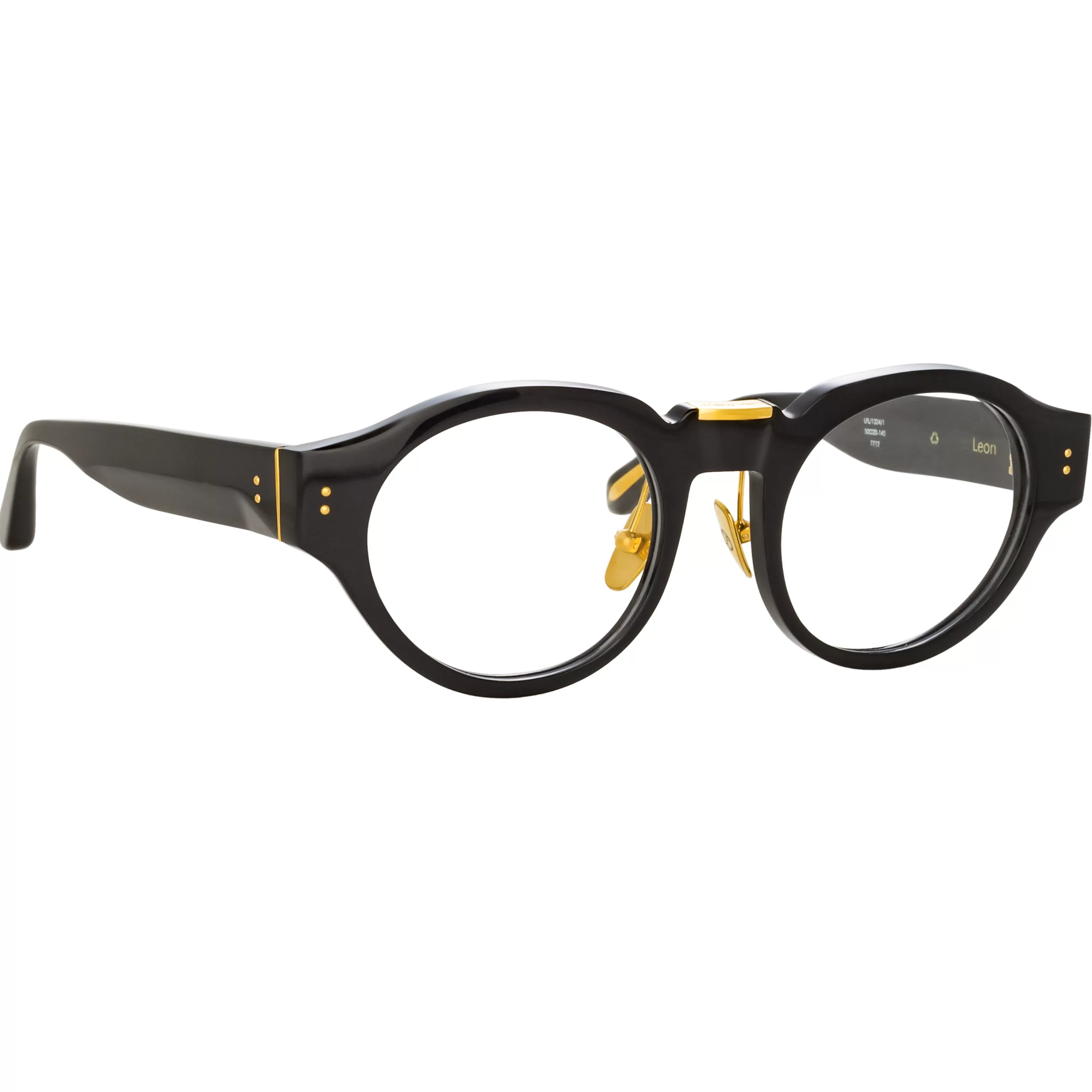 leon_angular_optical_frame_in_black_2.webp LINDA FARROW (U.K.) Leon Angular Optical Frame in Black