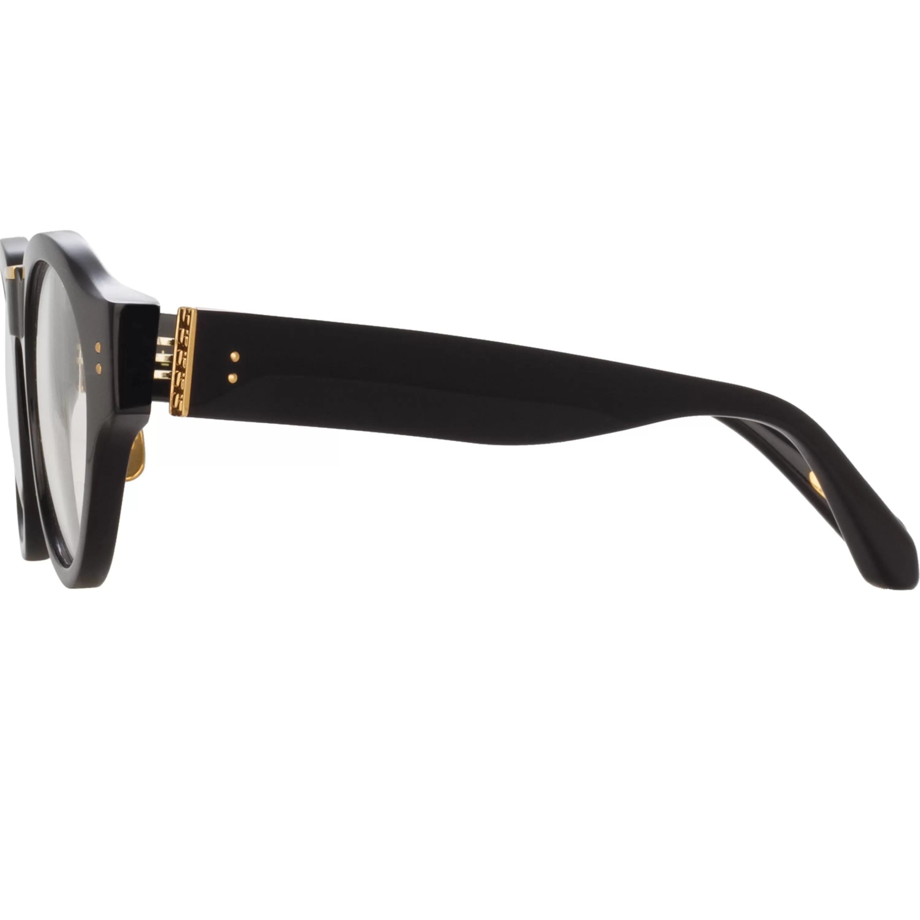 leon_angular_optical_frame_in_black_3.webp LINDA FARROW (U.K.) Leon Angular Optical Frame in Black