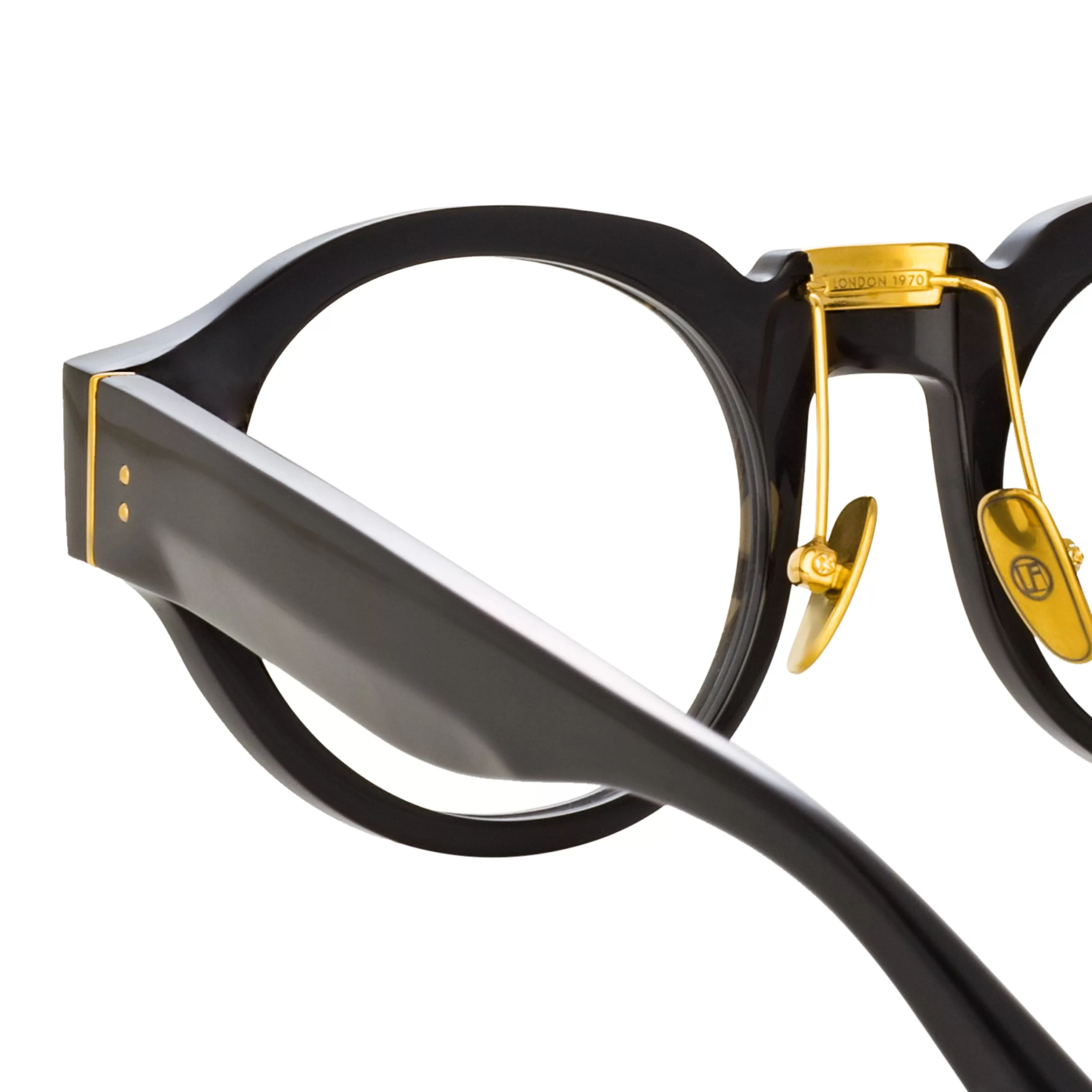 leon_angular_optical_frame_in_black_4.webp LINDA FARROW (U.K.) Leon Angular Optical Frame in Black