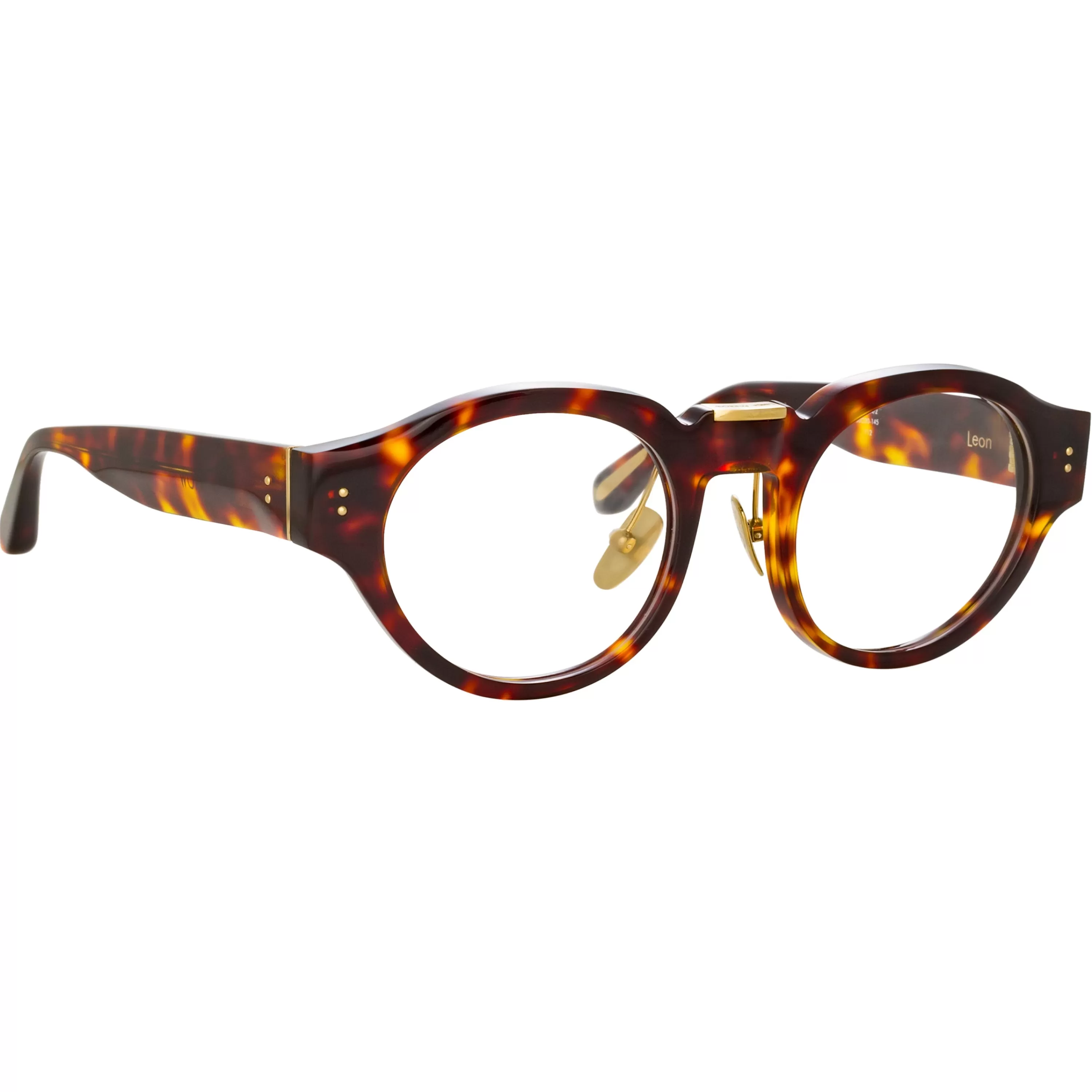 leon_angular_optical_frame_in_tortoiseshell_2.webp LINDA FARROW (U.K.) Leon Angular Optical Frame in Tortoiseshell