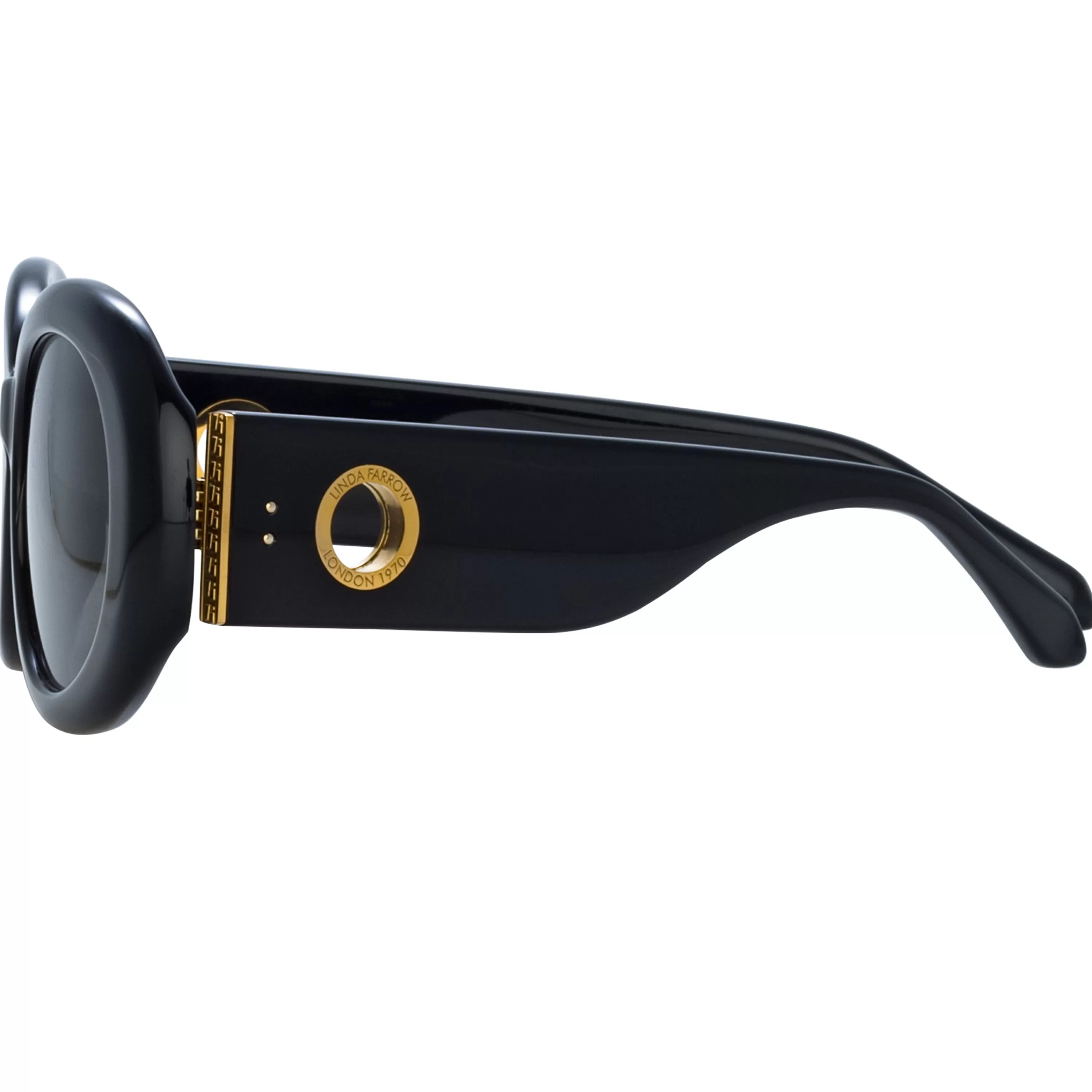 lina_oval_sunglasses_in_black_3.webp Women LINDA FARROW (U.K.) Lina Oval Sunglasses in Black