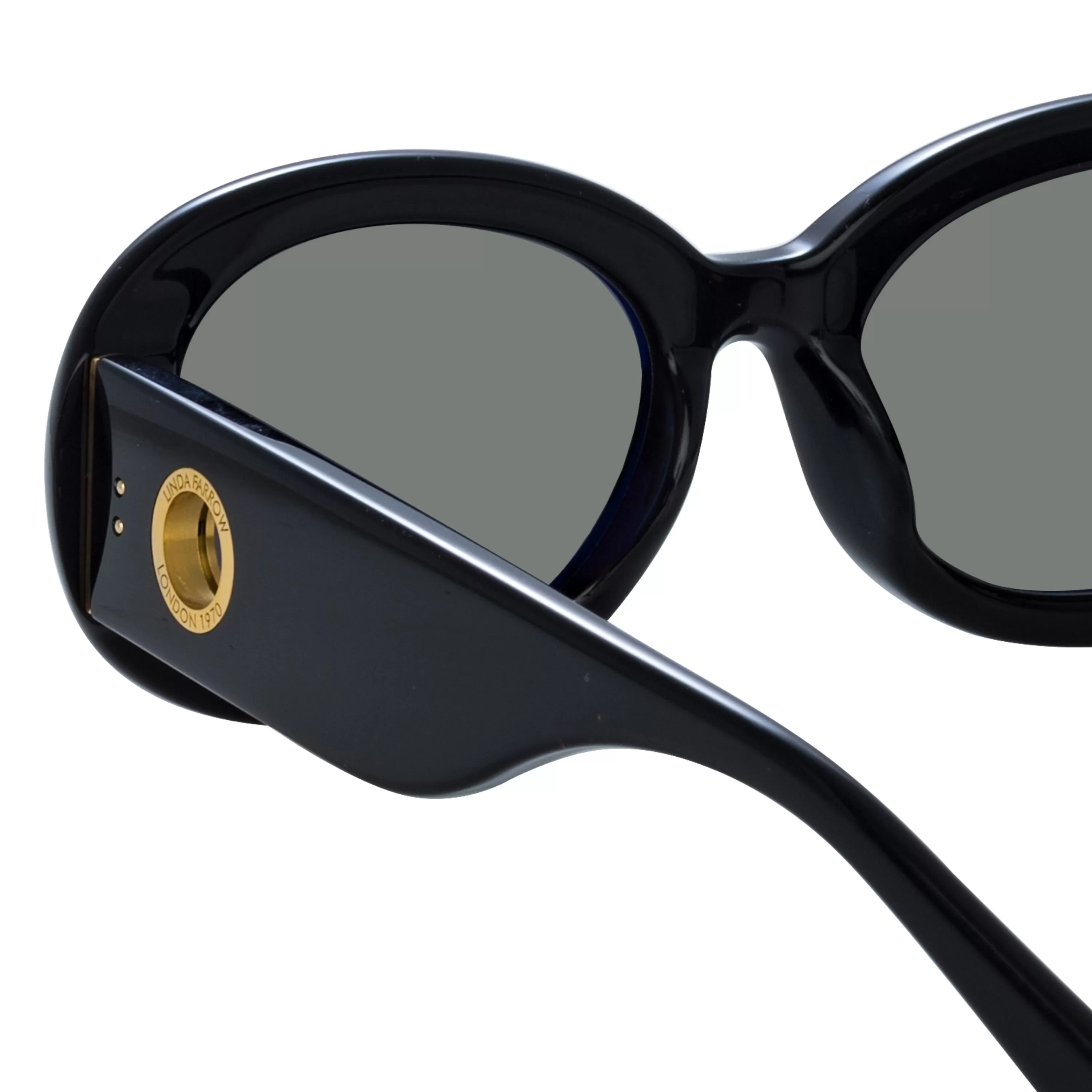 lina_oval_sunglasses_in_black_4.webp Women LINDA FARROW (U.K.) Lina Oval Sunglasses in Black