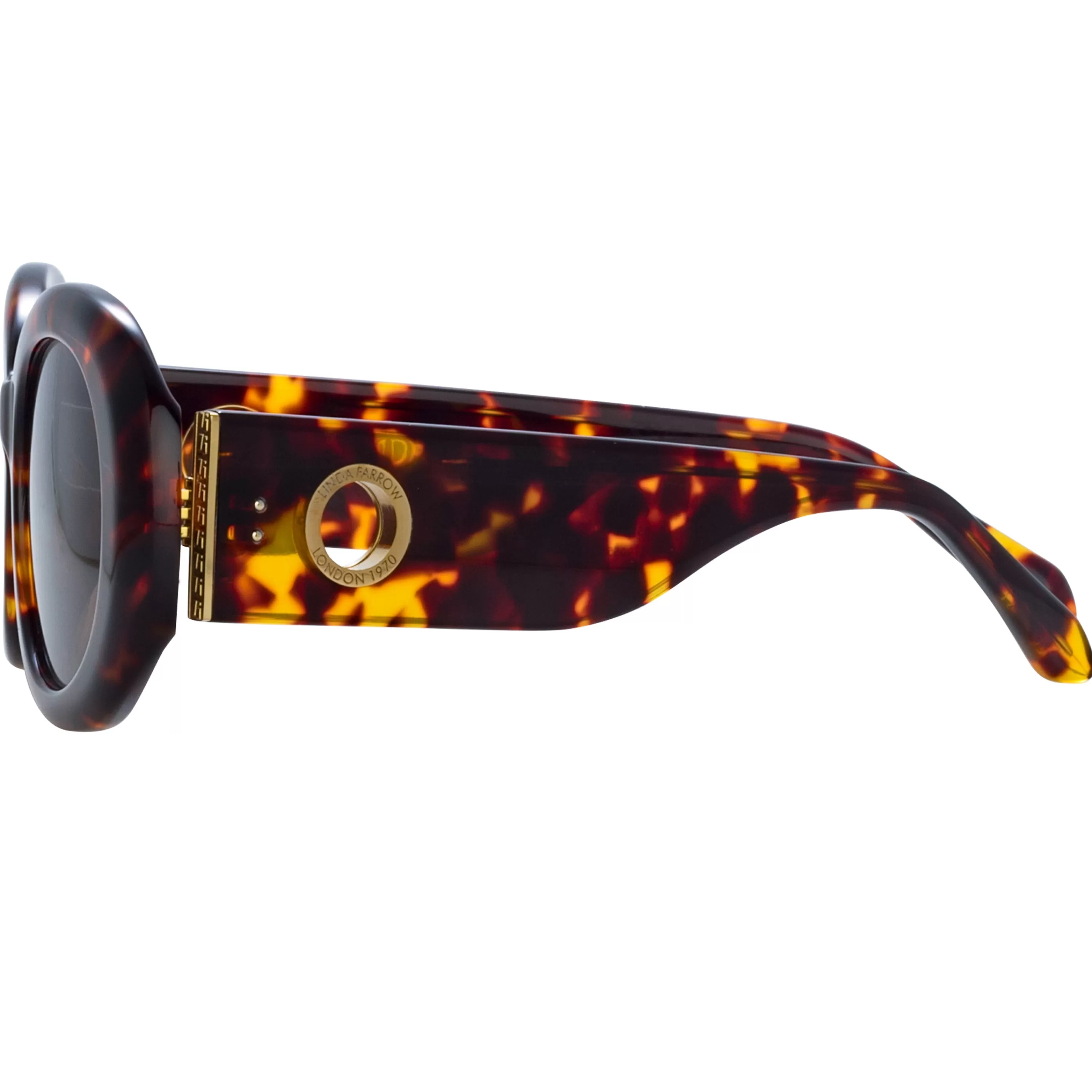 lina_oval_sunglasses_in_tortoiseshell_3.webp Women LINDA FARROW (U.K.) Lina Oval Sunglasses in Tortoiseshell