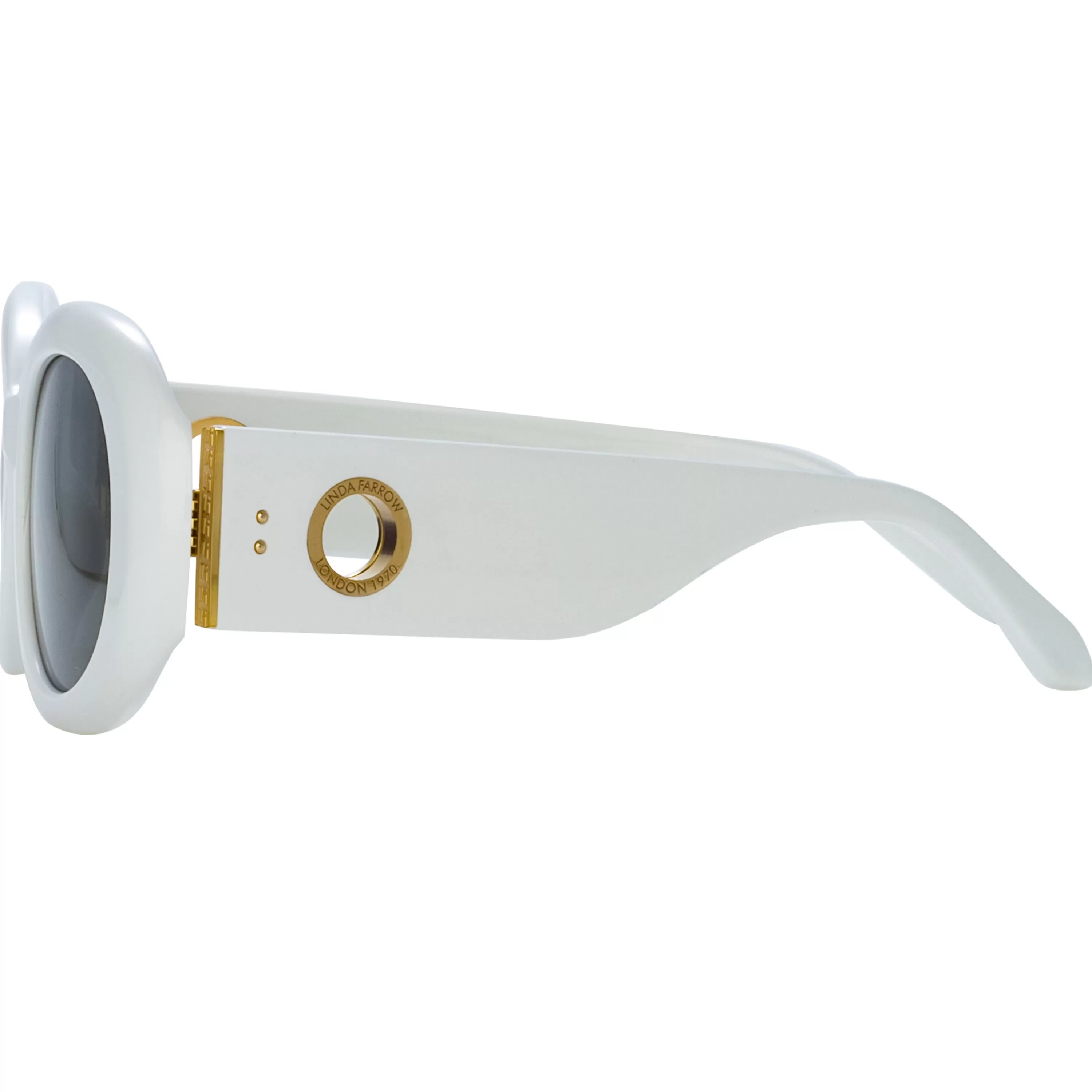lina_oval_sunglasses_in_white_3.webp Women LINDA FARROW (U.K.) Lina Oval Sunglasses in White